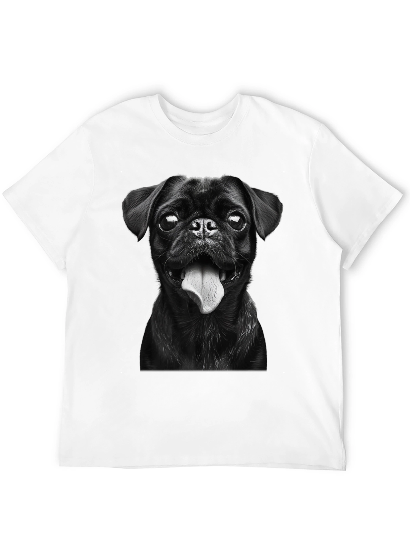 Black Pug Portrait Graphic Tee