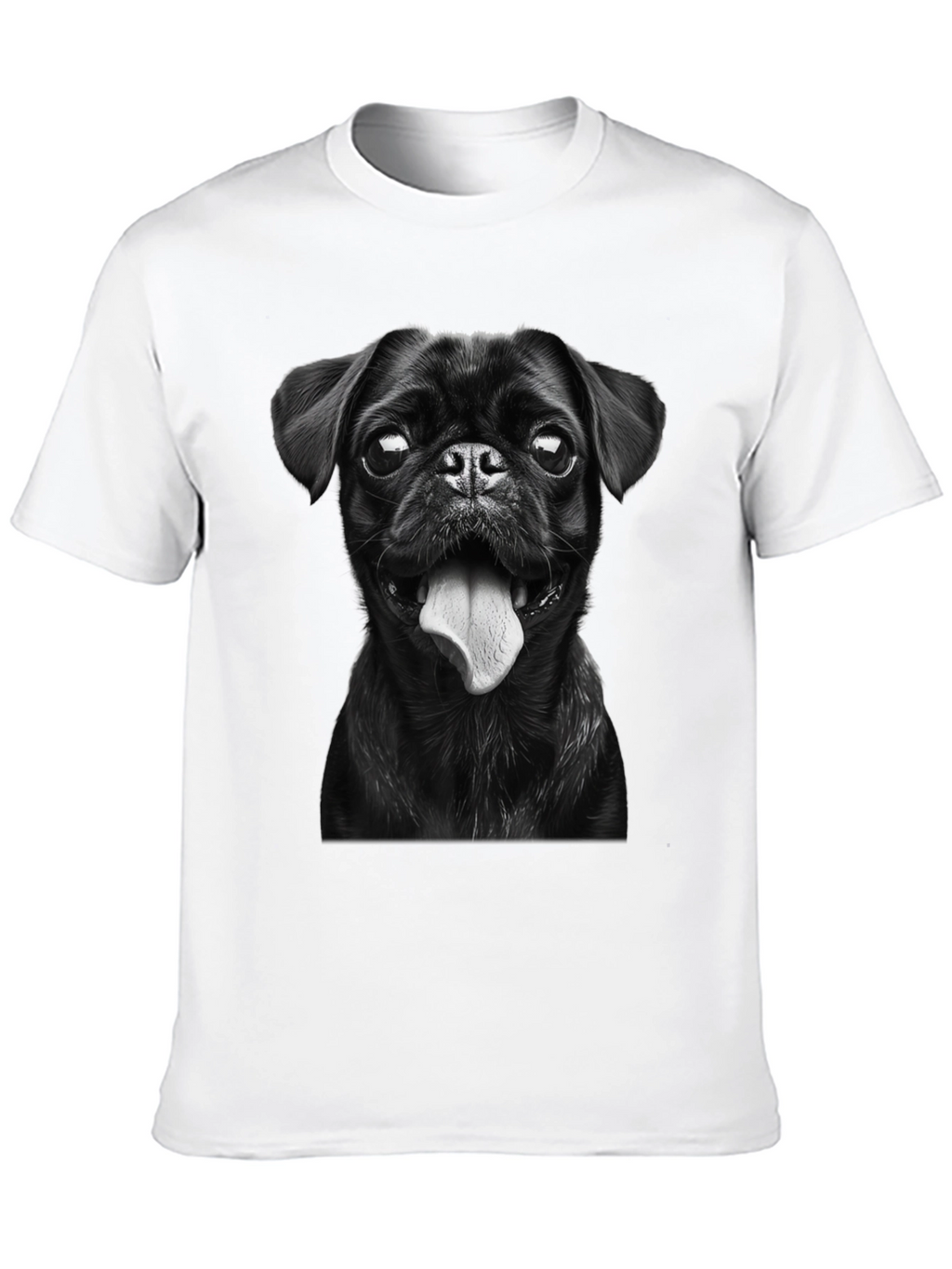 Black Pug Portrait Graphic Tee