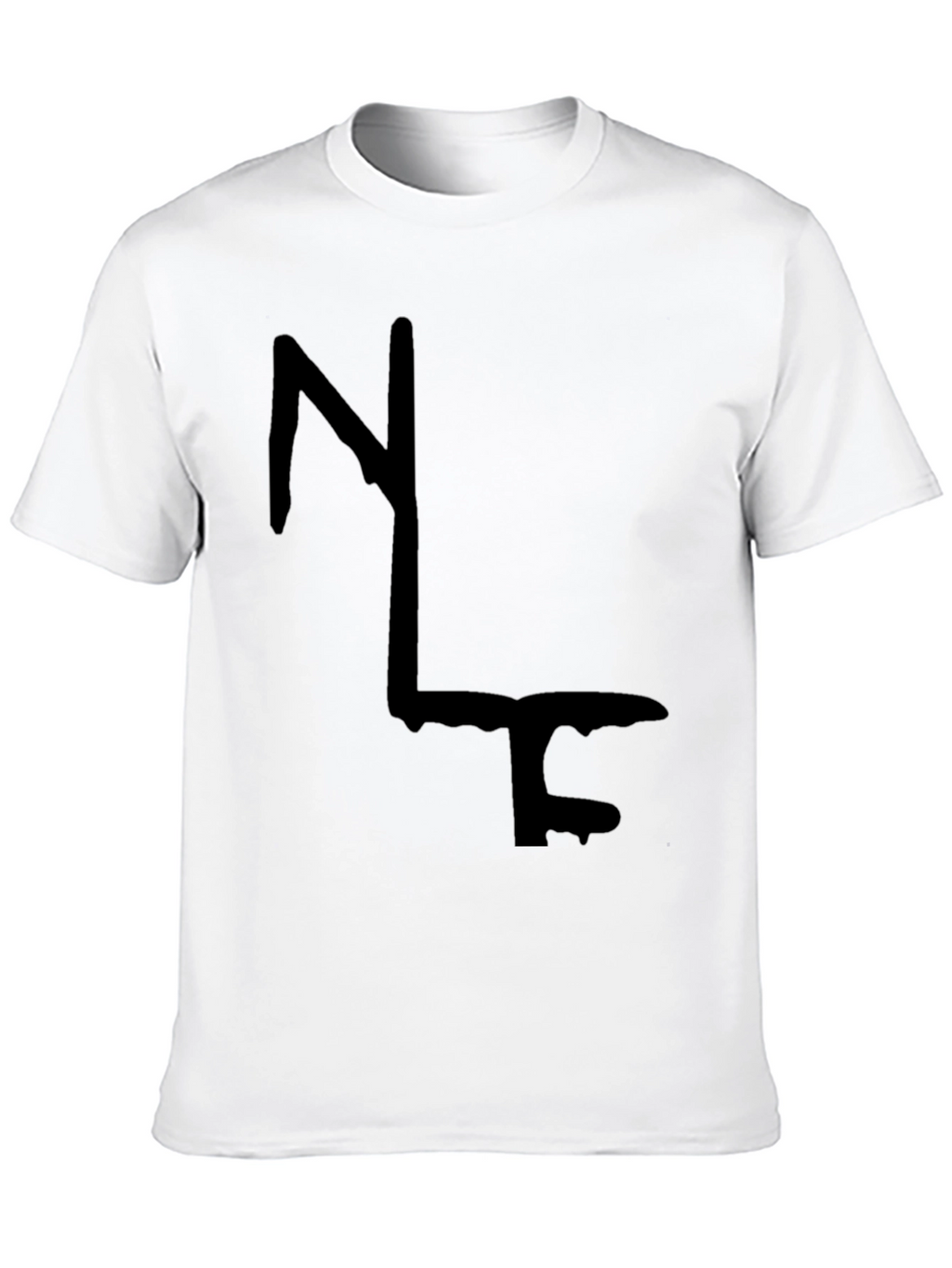 Modern Abstract Graphic Print Black T-Shirt