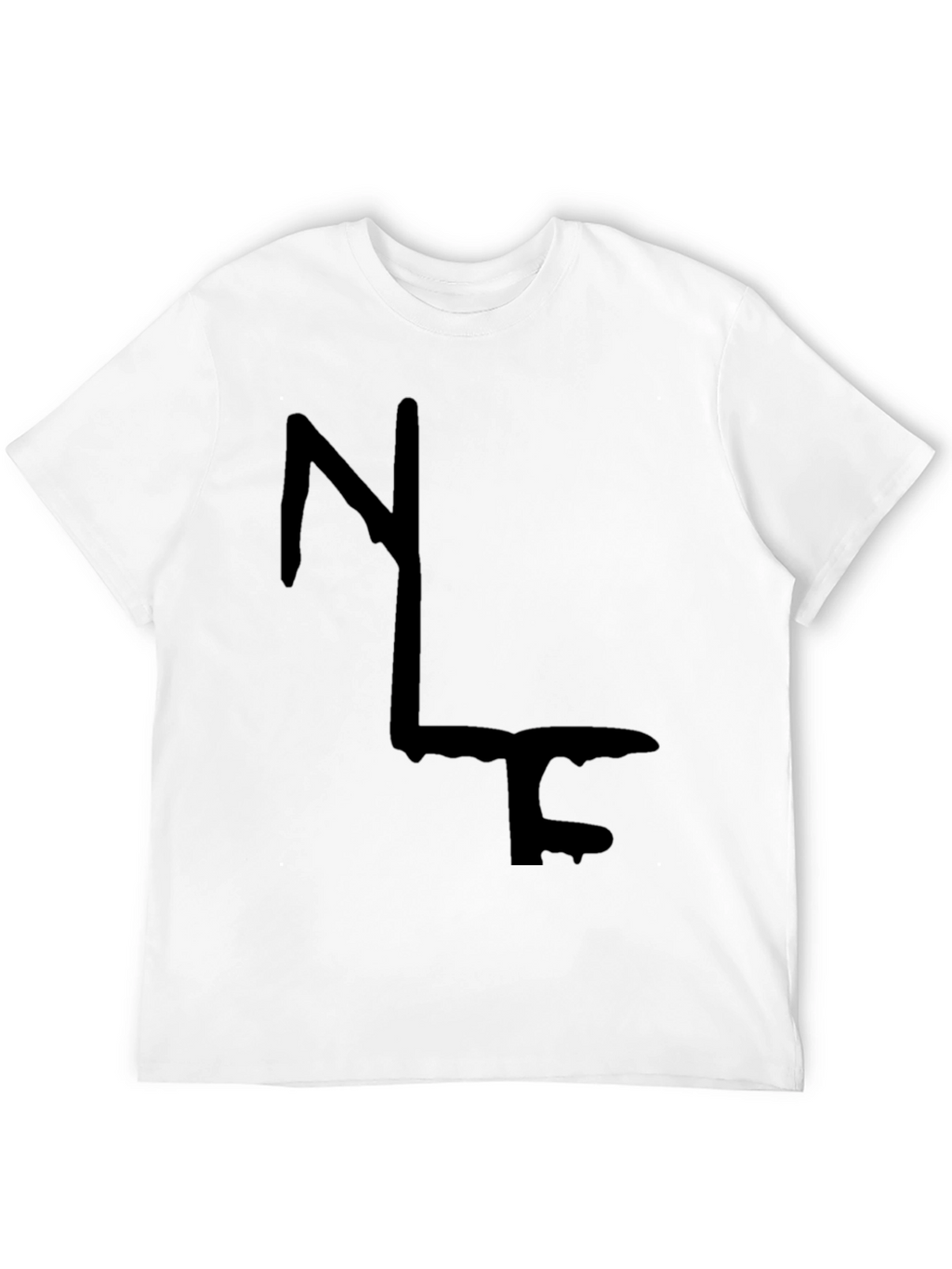 Modern Abstract Graphic Print Black T-Shirt