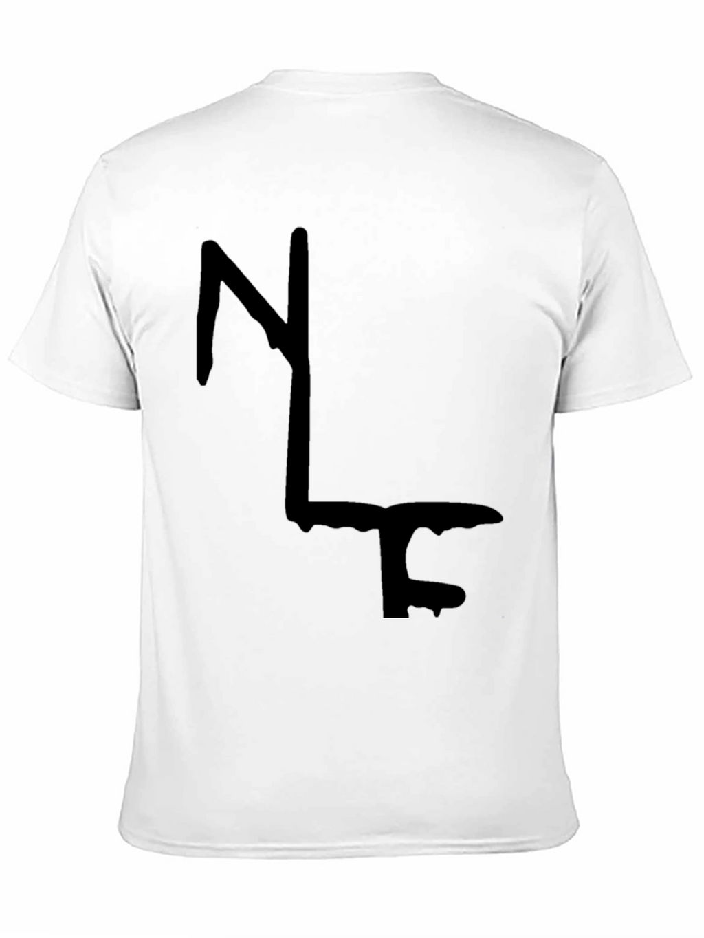 Modern Abstract Graphic Print Black T-Shirt