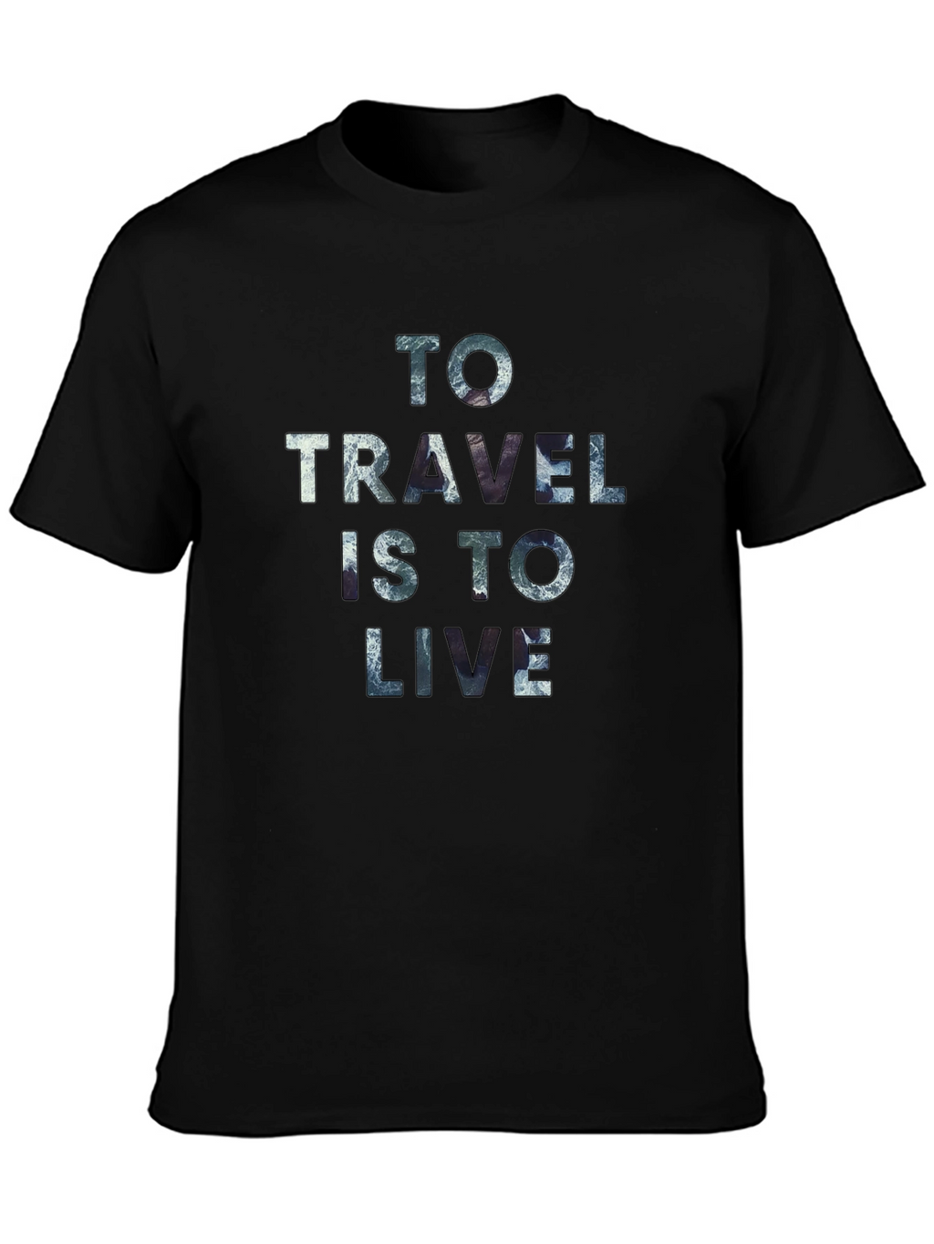 Travel is to Live Graphic Tee - Black