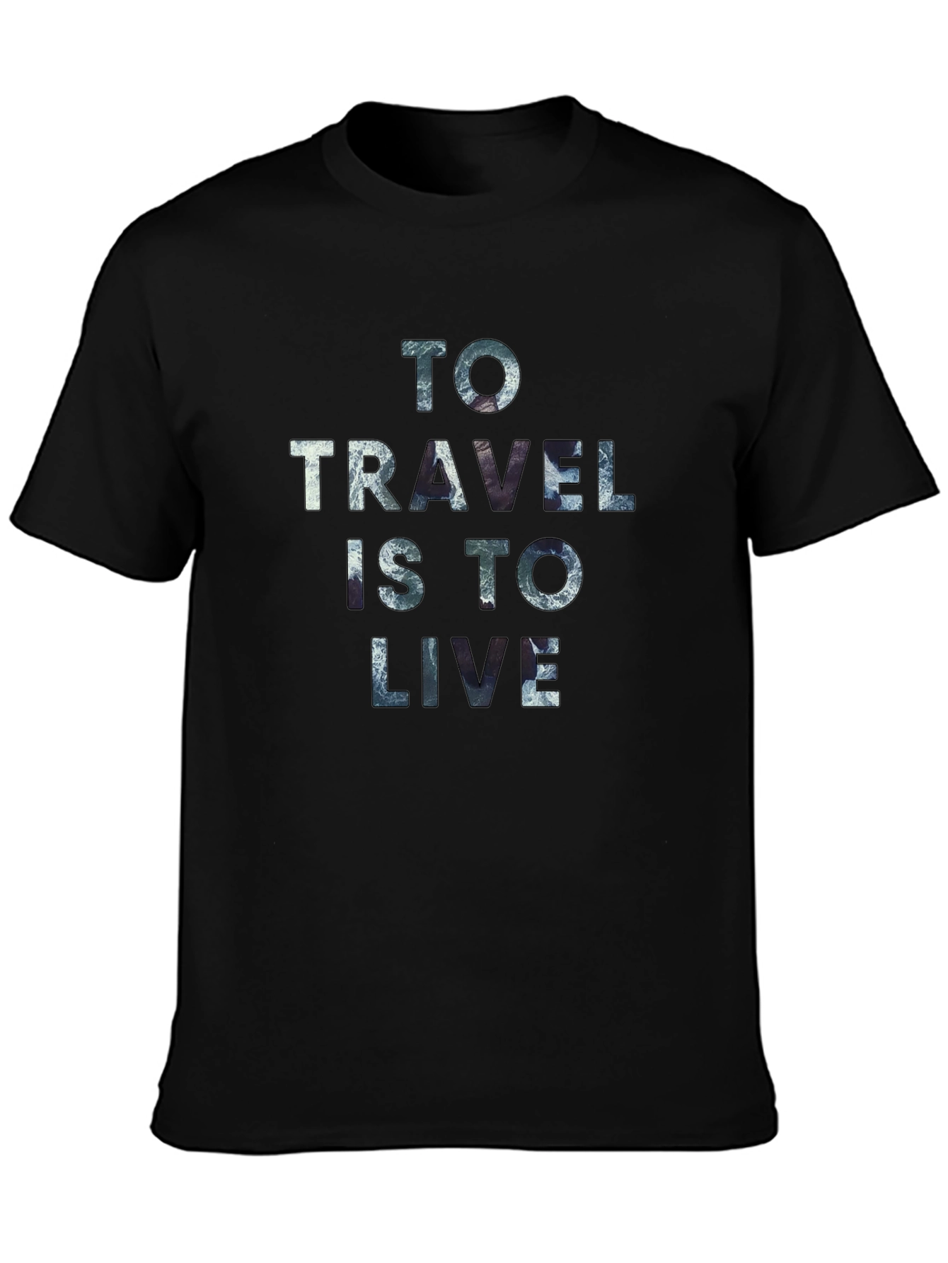 Travel is to Live Graphic Tee - Black