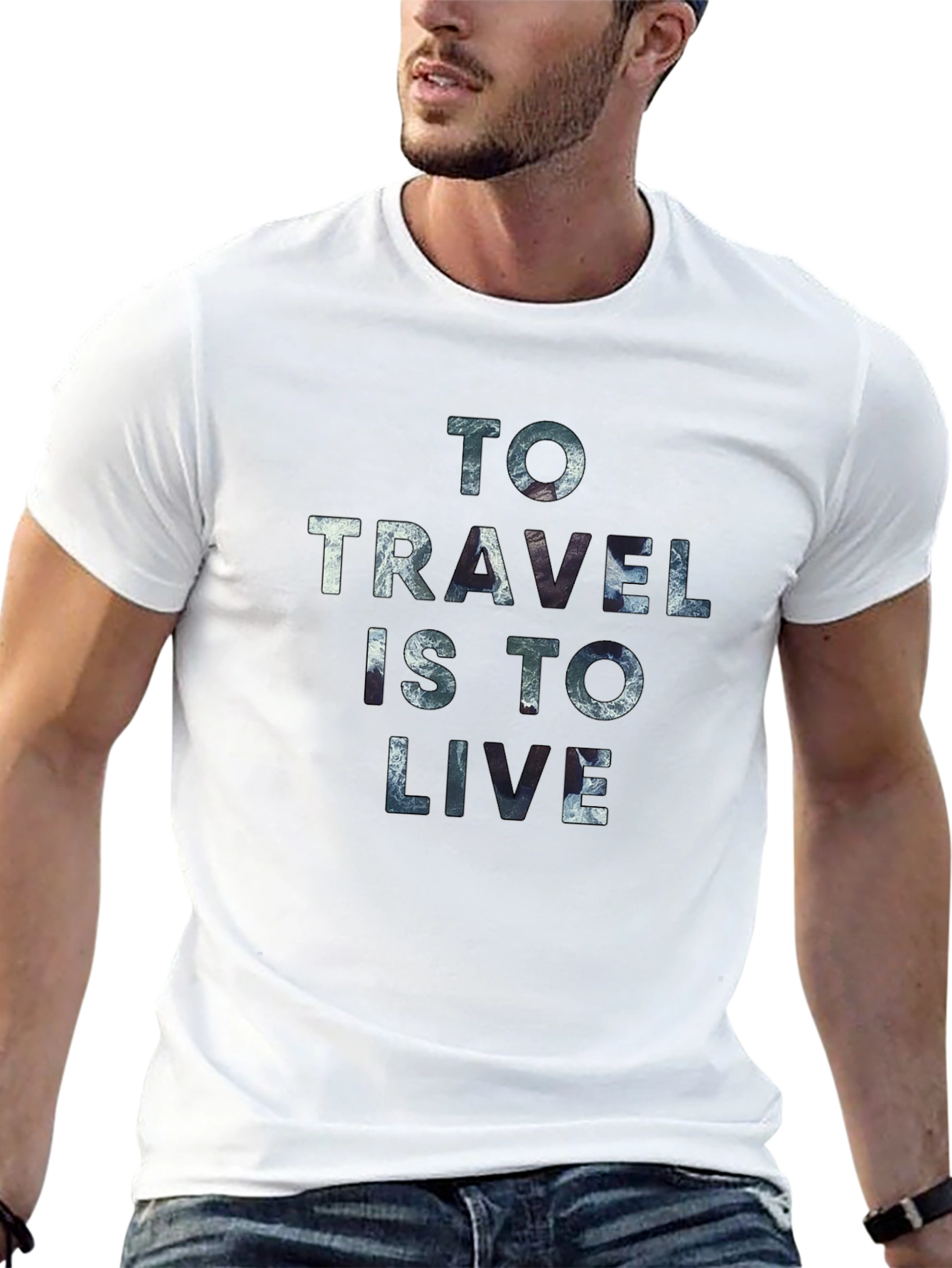 Travel is to Live Graphic Tee - Black