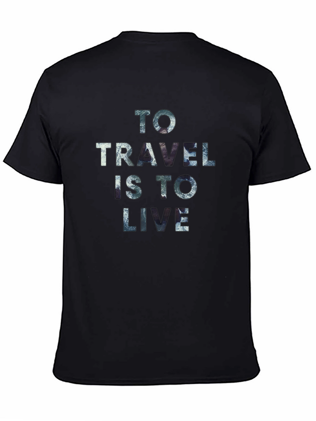 Travel is to Live Graphic Tee - Black
