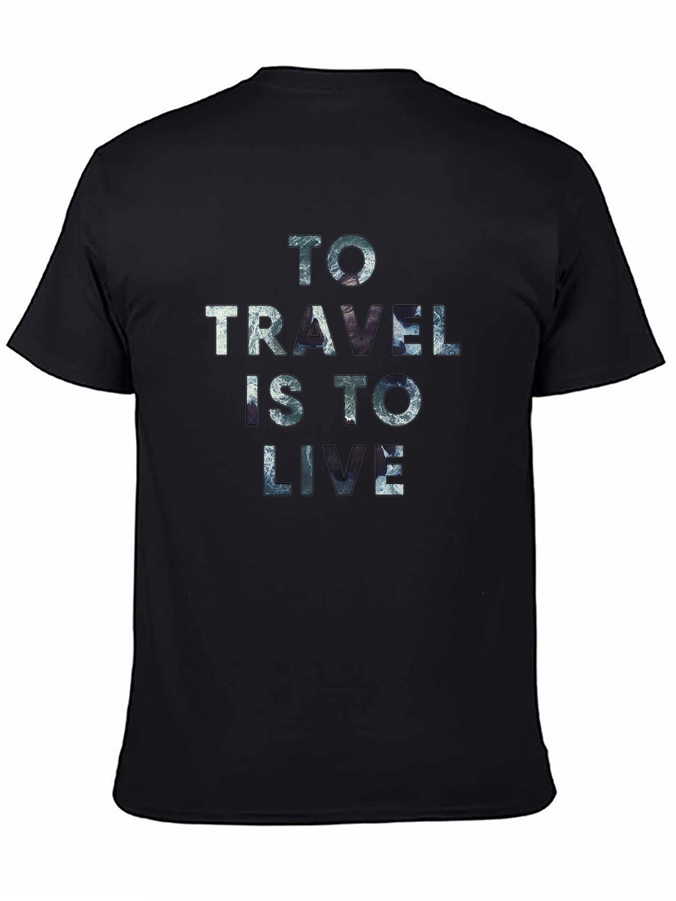 Travel is to Live Graphic Tee - Black