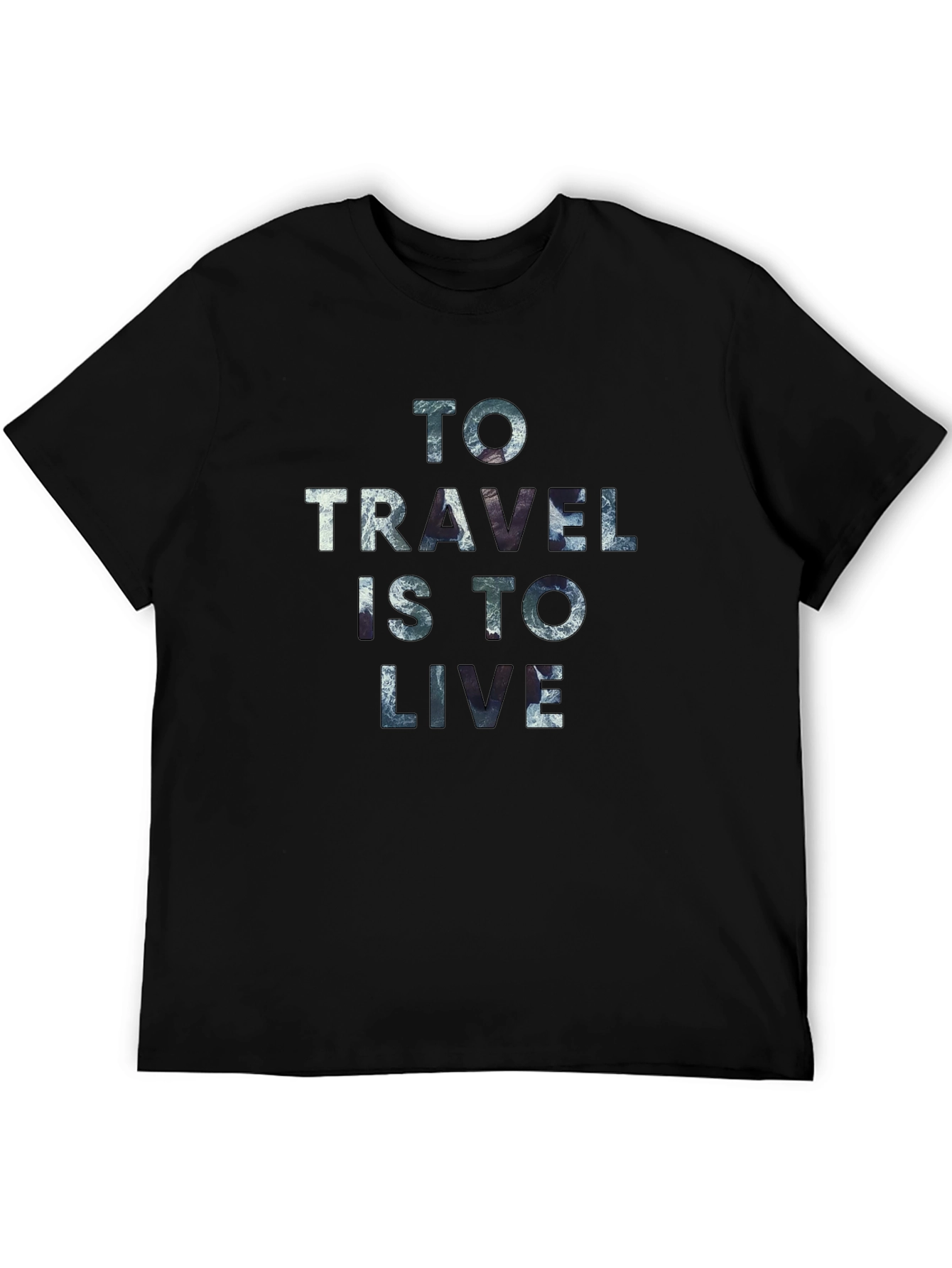 Travel is to Live Graphic Tee - Black