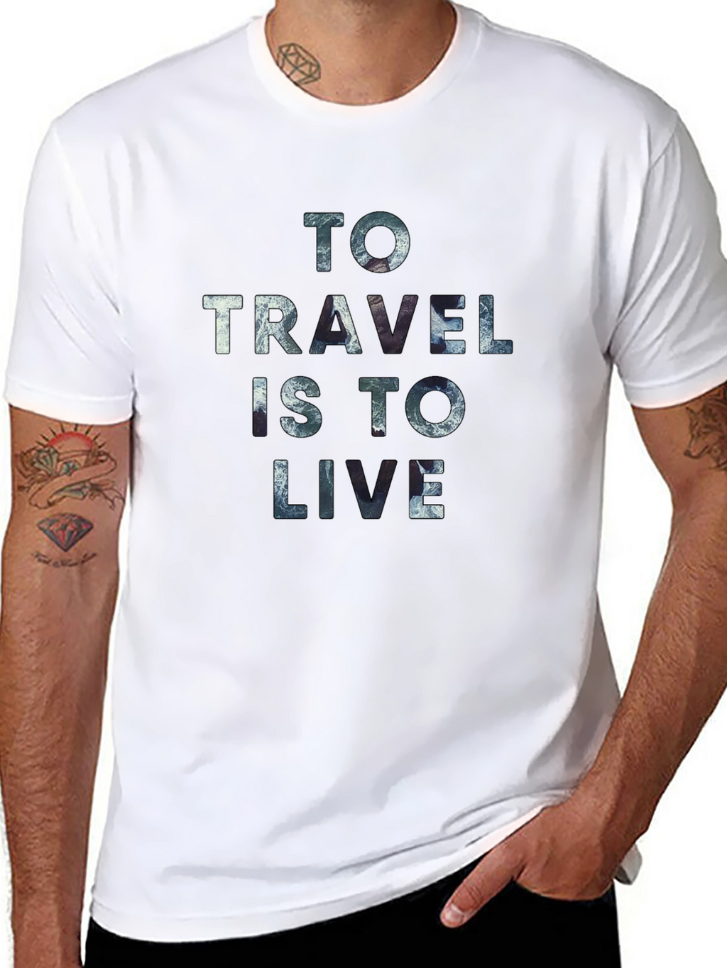 Travel is to Live Graphic Tee - Black