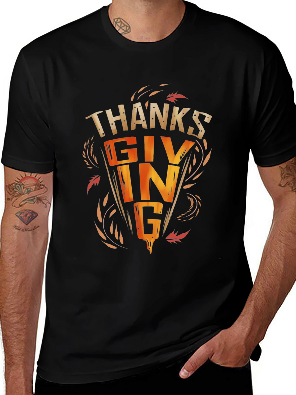Thanksgiving Graphic Tee - Festive Fall Apparel