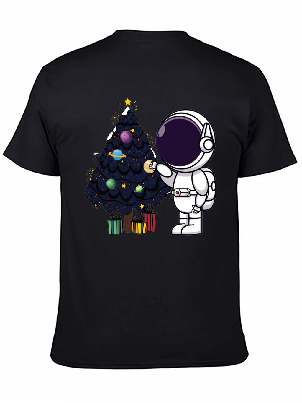 Astronaut Christmas Tree T-Shirt - Space Holiday Tee