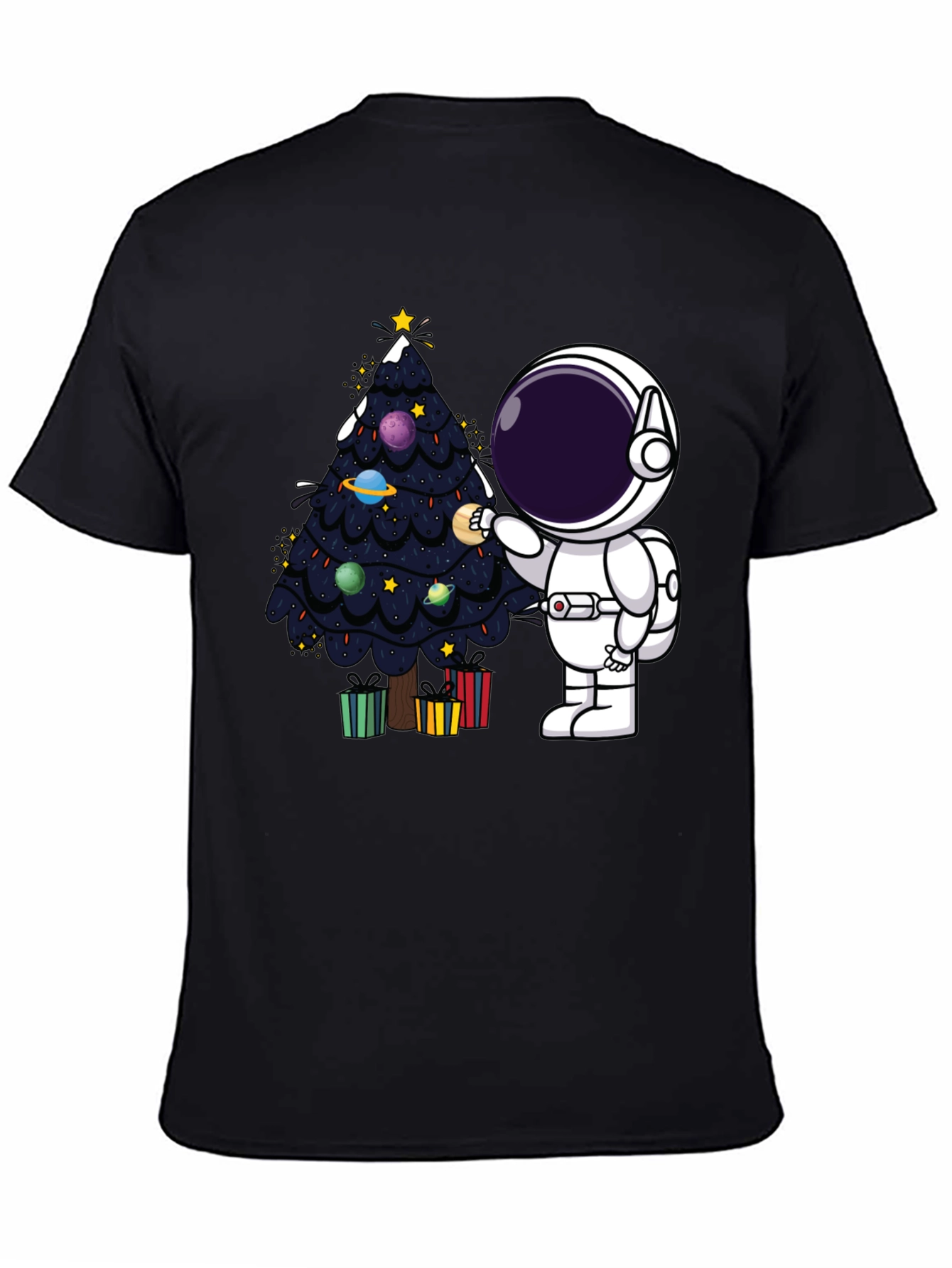 Astronaut Christmas Tree T-Shirt - Space Holiday Tee