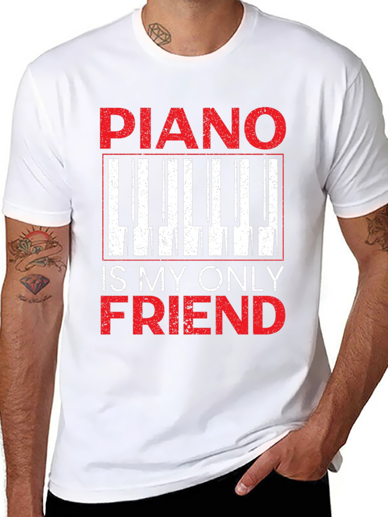 Piano Is My Only Friend T-Shirt - Musician Tee