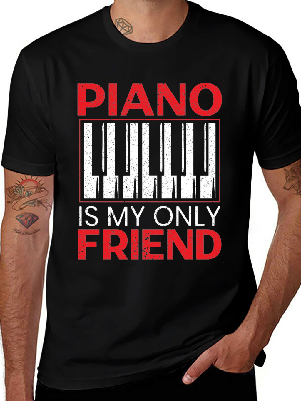 Piano Is My Only Friend T-Shirt - Musician Tee