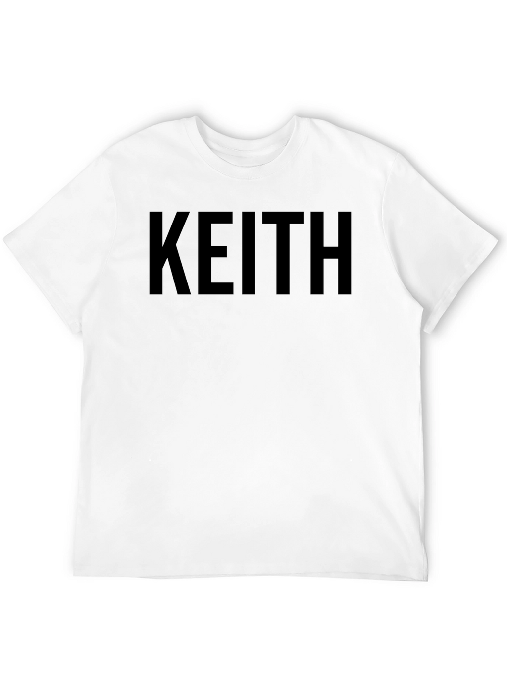 Keith Name Black T-Shirt - Custom Text Tee