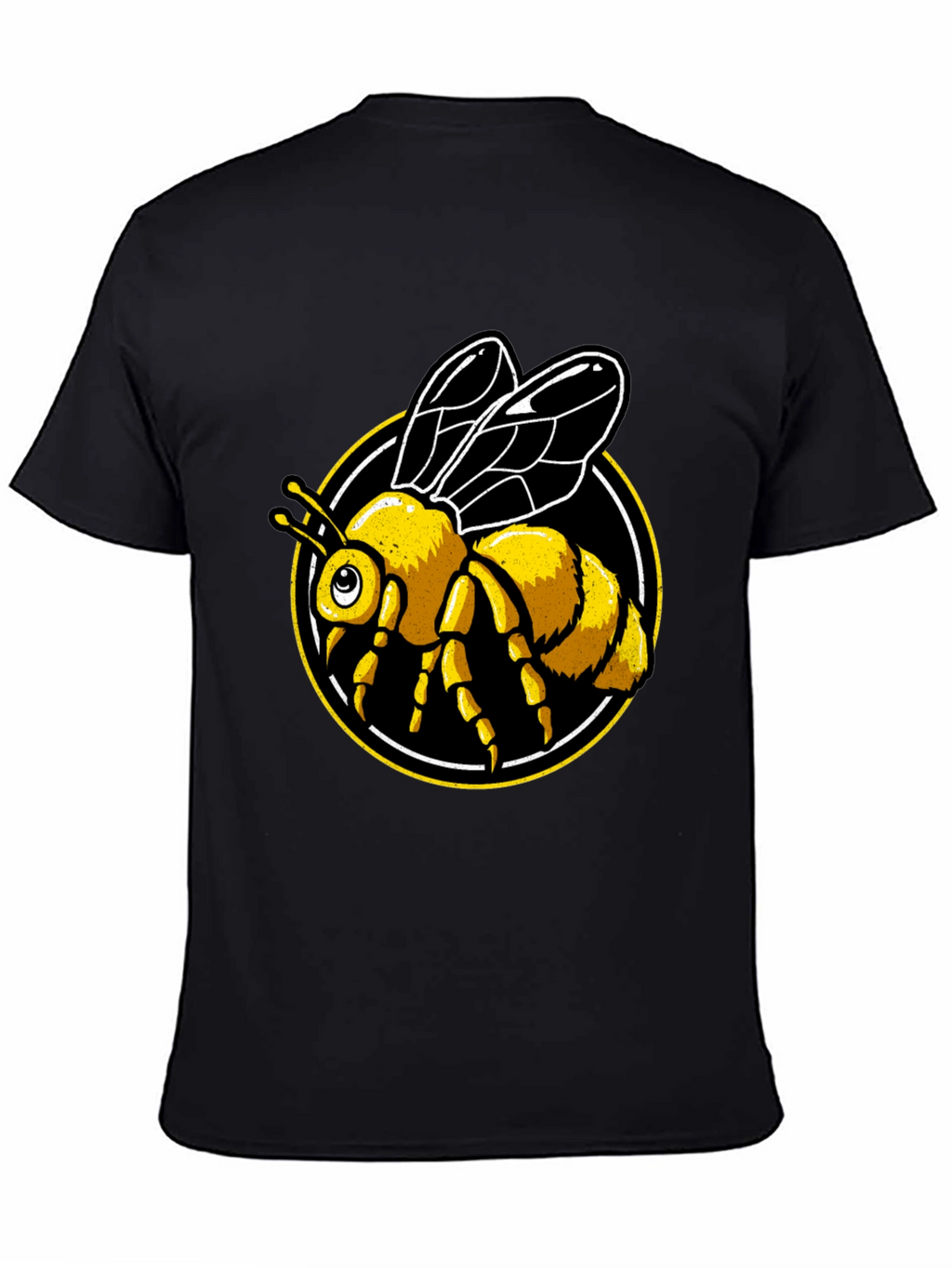 Bee Graphic Tee - Black Cotton T-Shirt