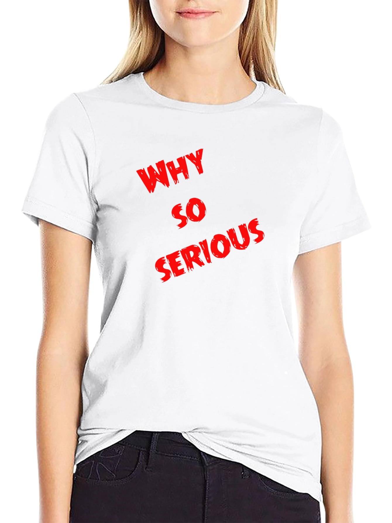 Why So Serious Graphic Tee - Black Cotton T-Shirt