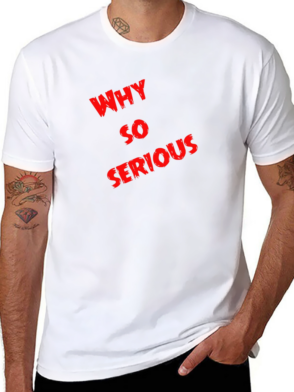 Why So Serious Graphic Tee - Black Cotton T-Shirt