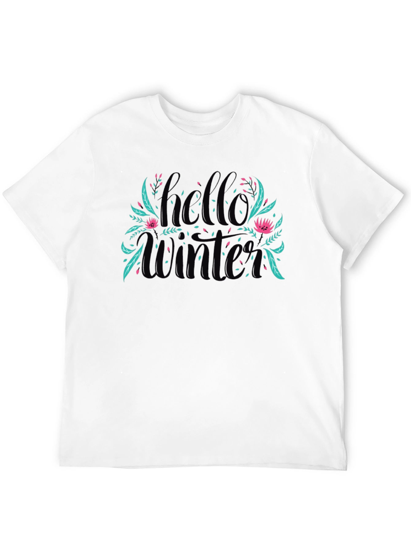 Hello Winter Graphic Tee - Black