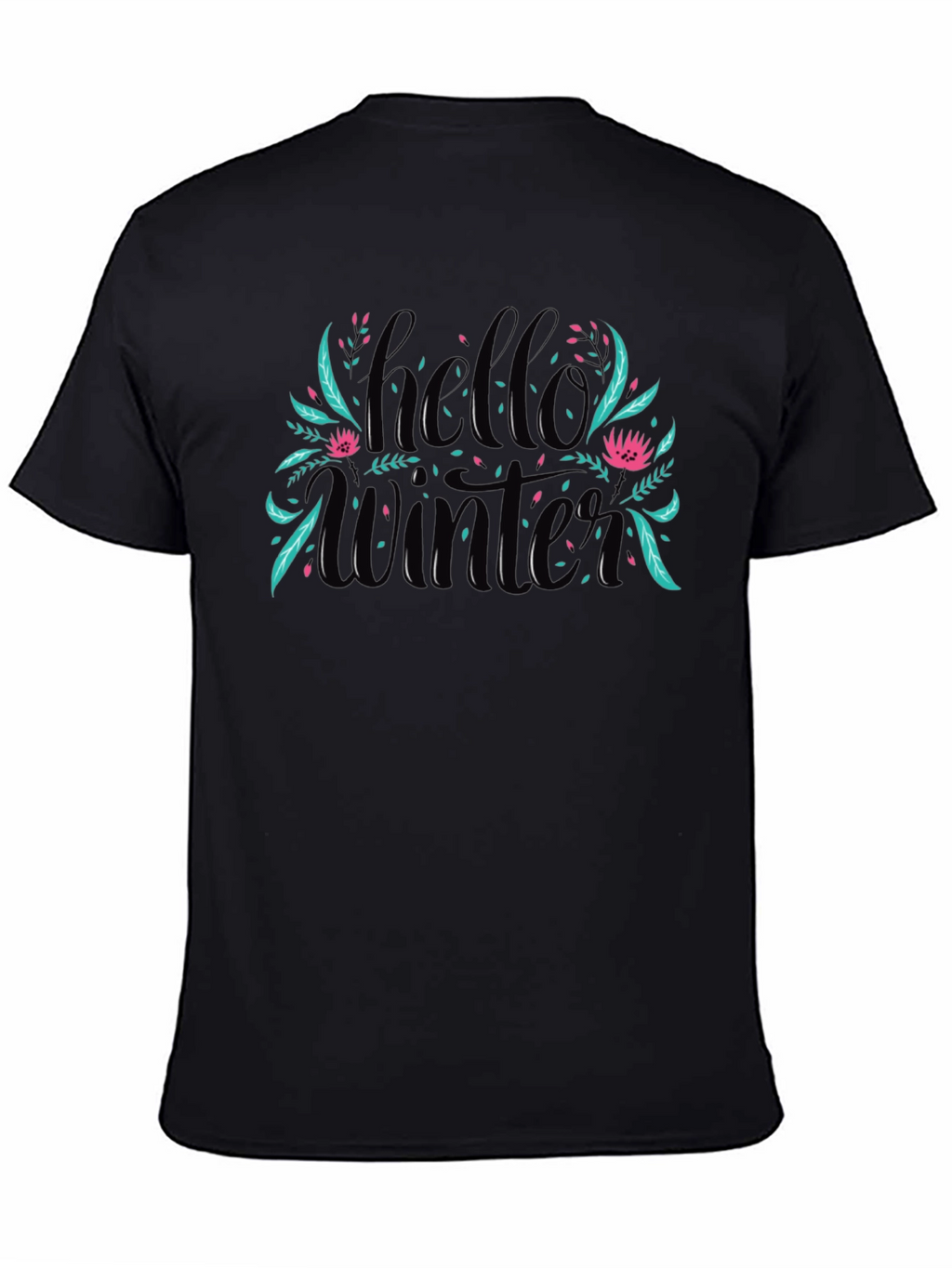 Hello Winter Graphic Tee - Black