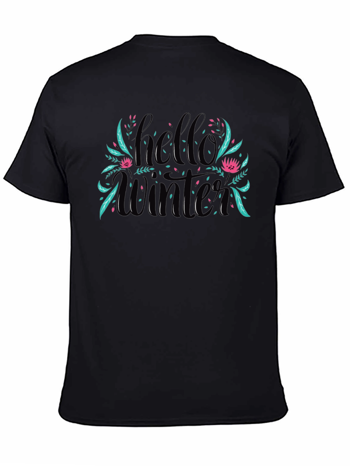 Hello Winter Graphic Tee - Black