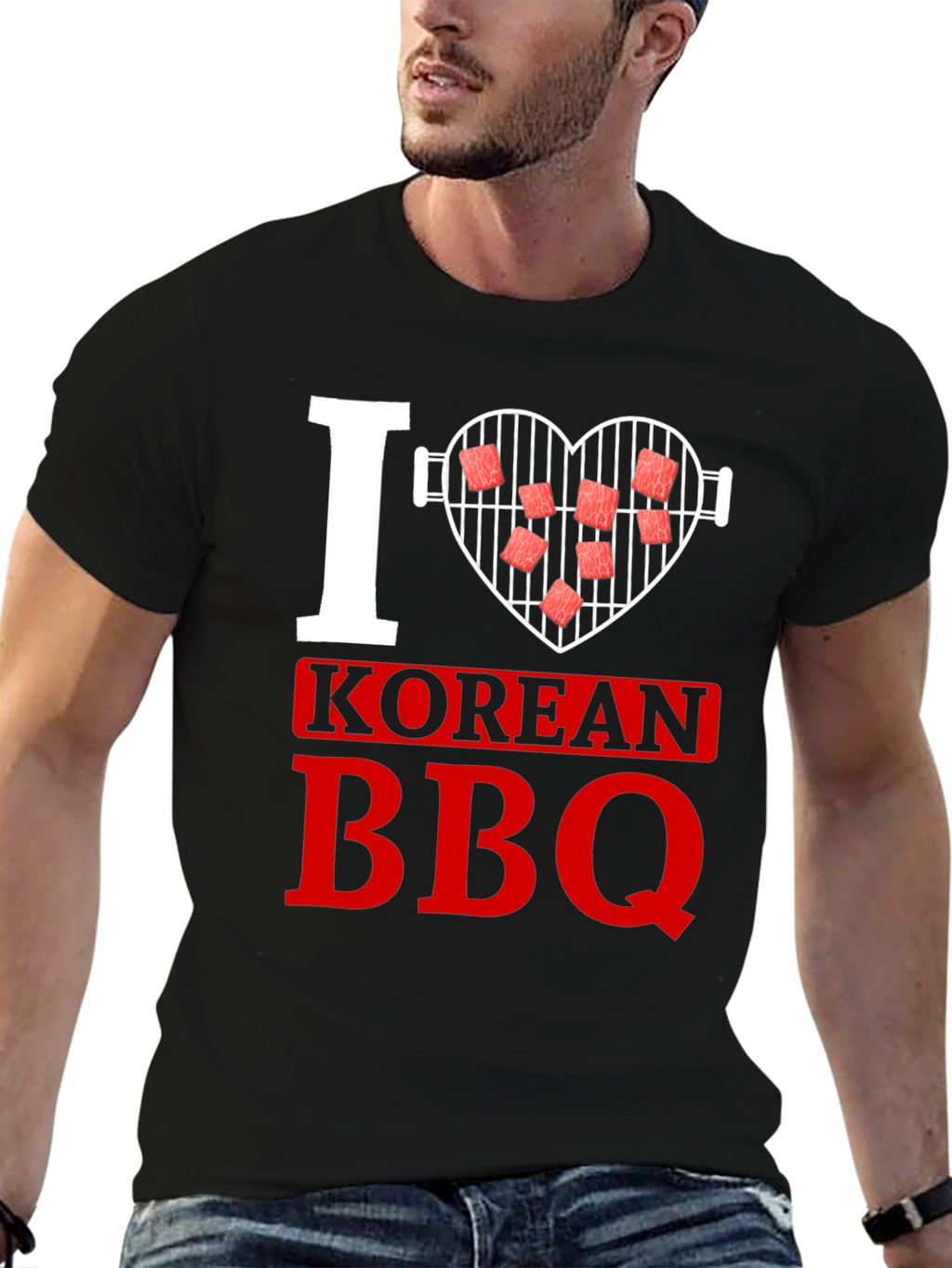 I Love Korean BBQ Graphic T-Shirt