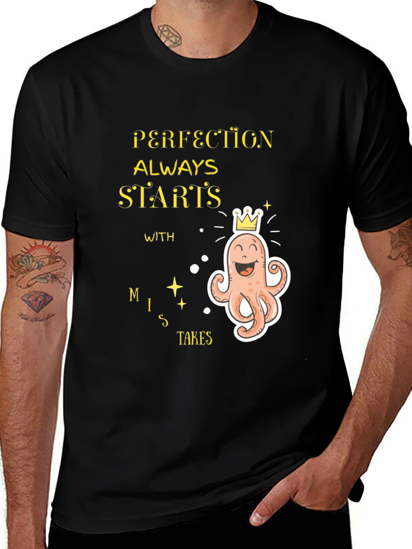 Perfection Starts With Mistakes Graphic T-Shirt