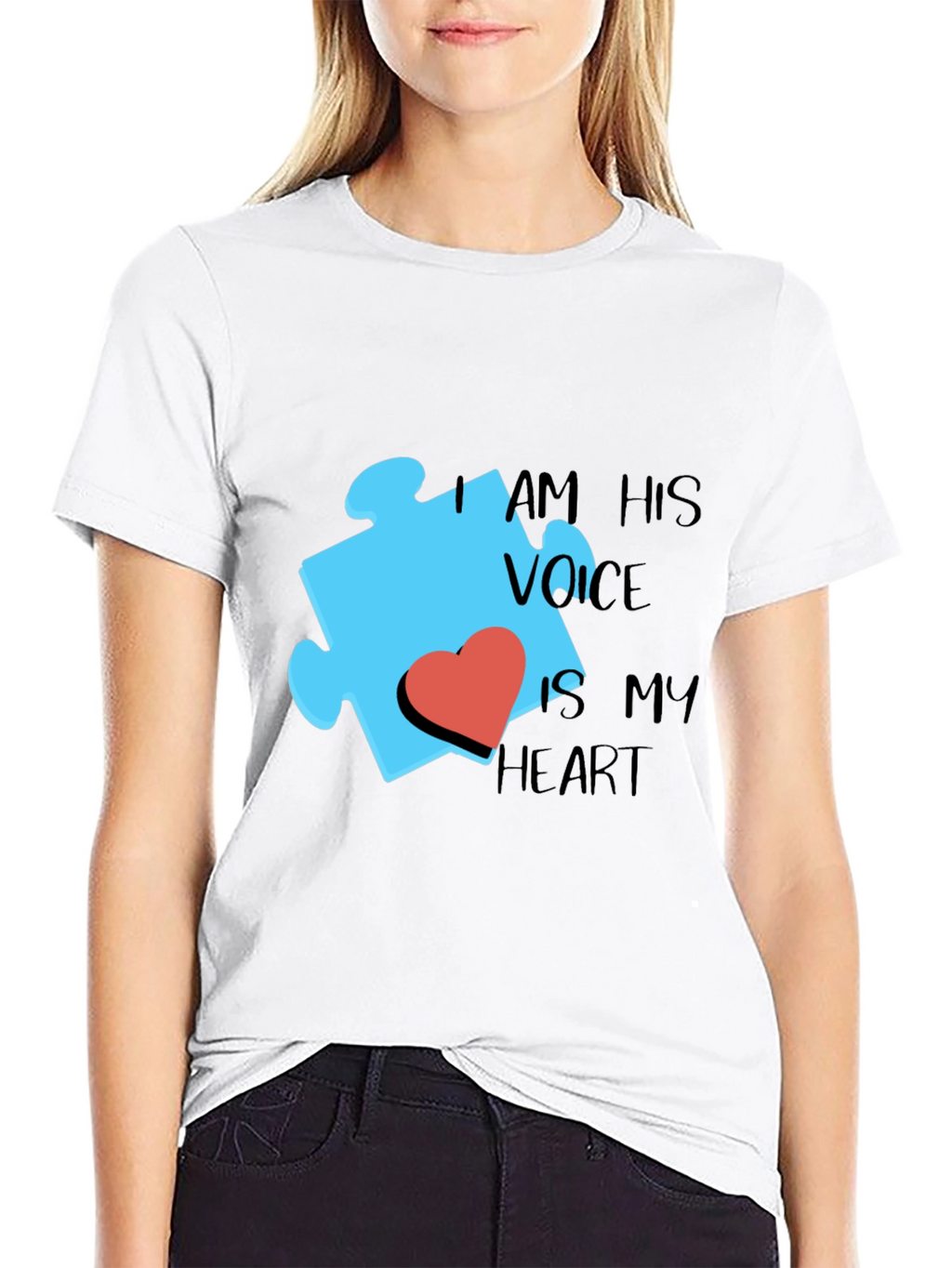 Autism Awareness Puzzle Piece Heart Graphic Tee