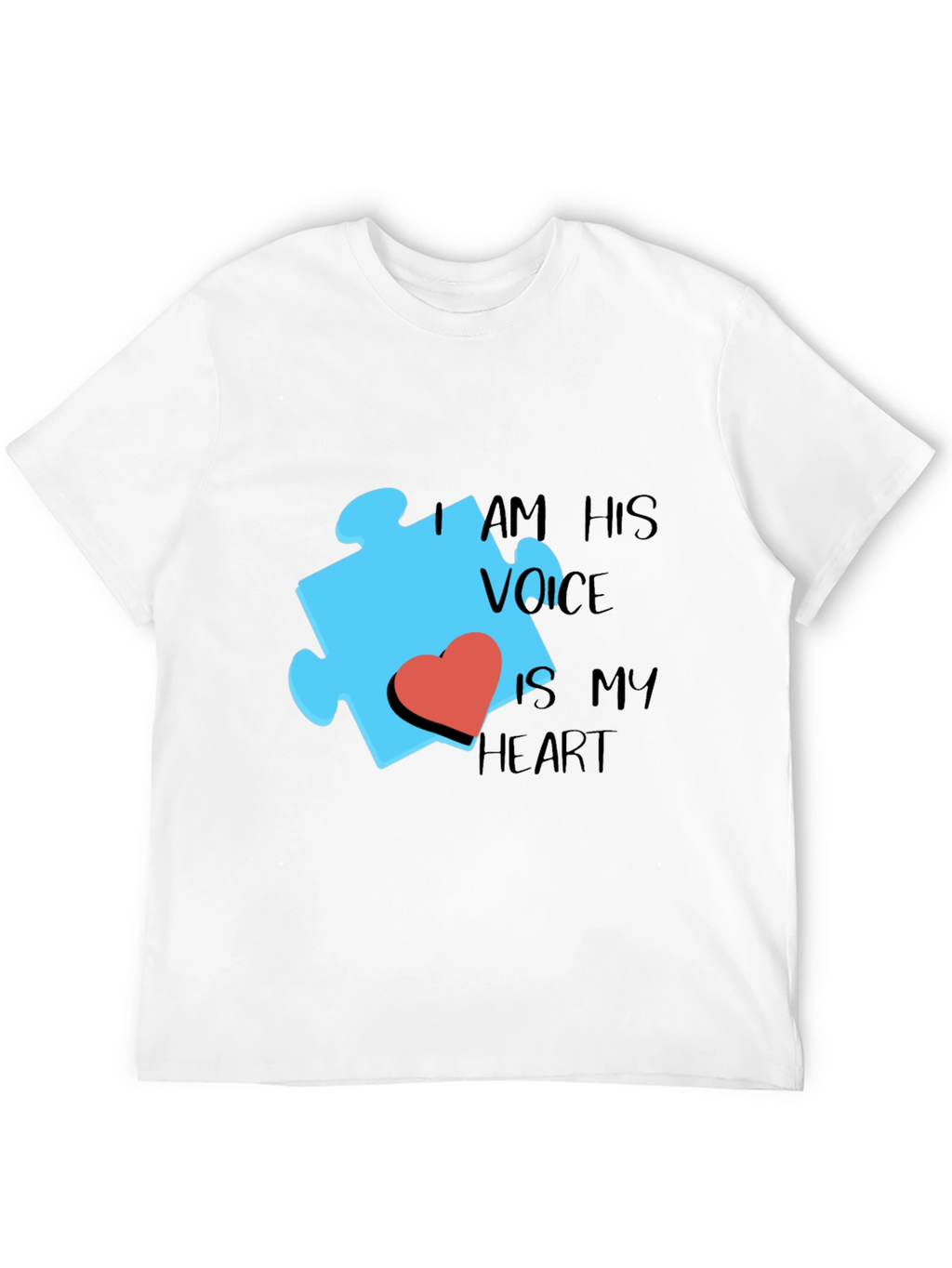 Autism Awareness Puzzle Piece Heart Graphic Tee