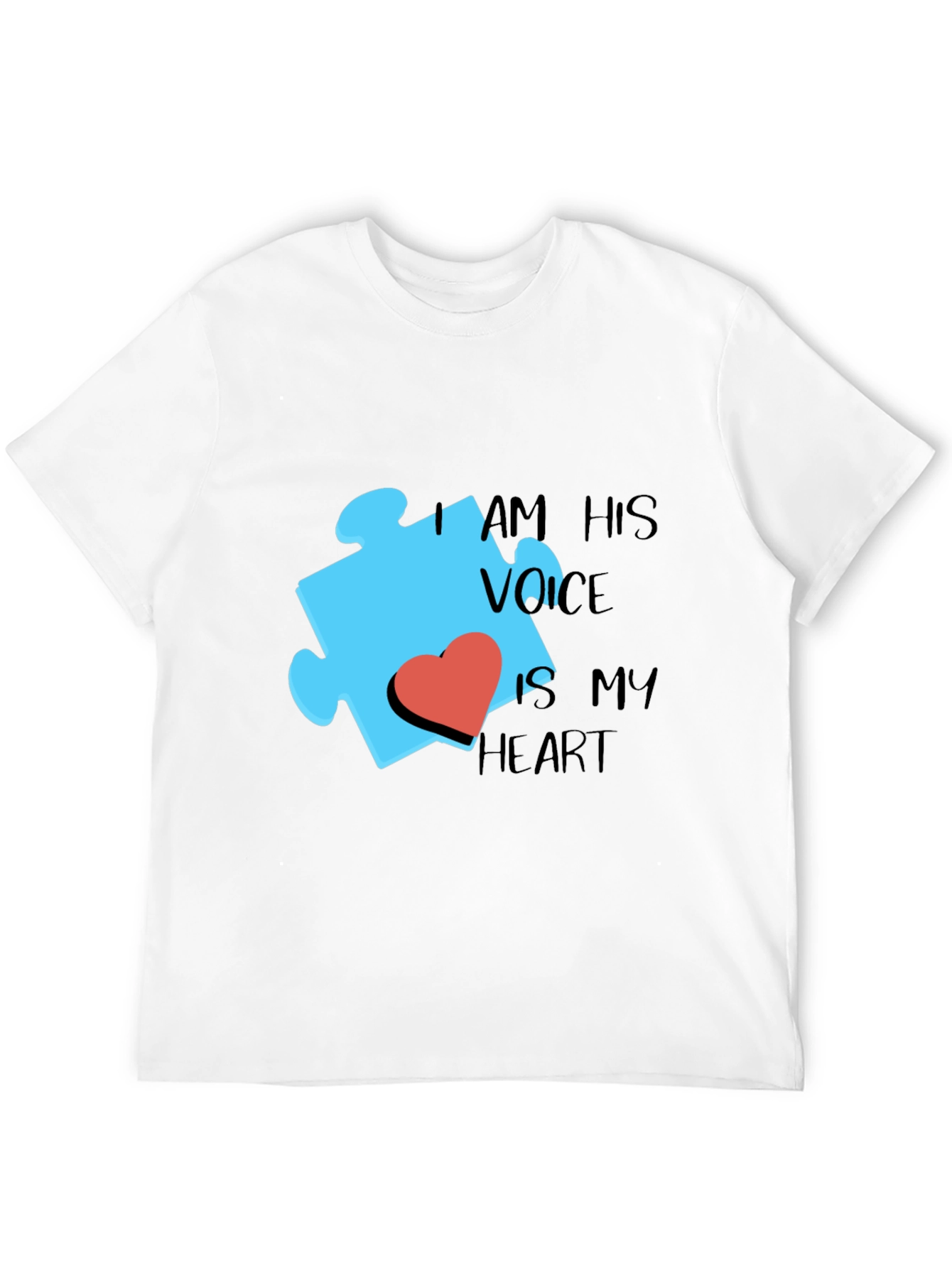 Autism Awareness Puzzle Piece Heart Graphic Tee