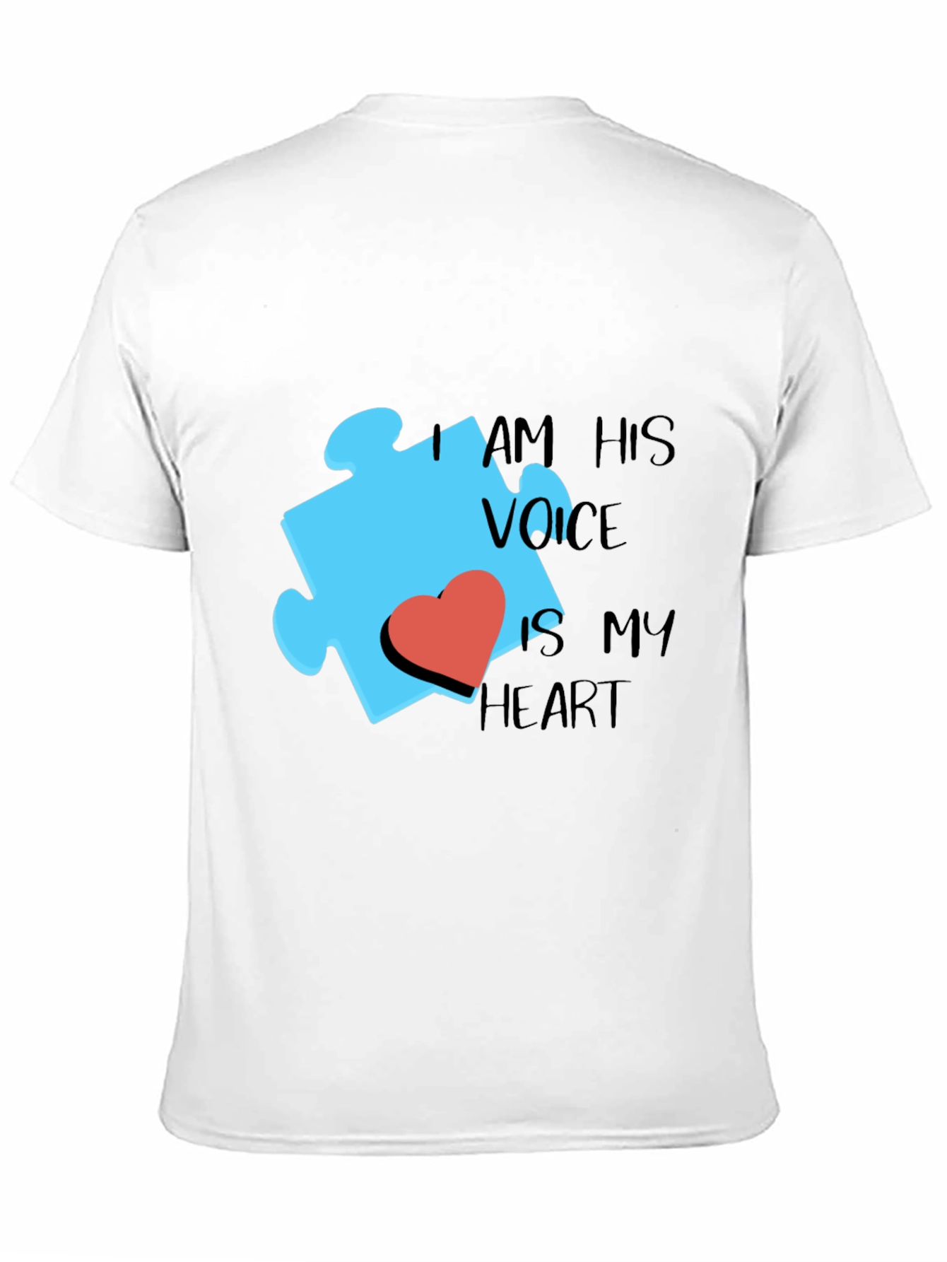 Autism Awareness Puzzle Piece Heart Graphic Tee