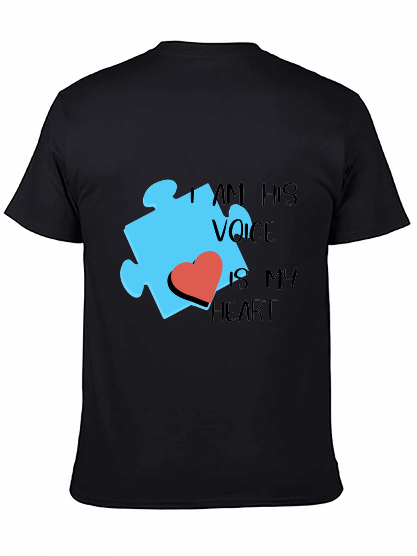 Autism Awareness Puzzle Piece Heart Graphic Tee