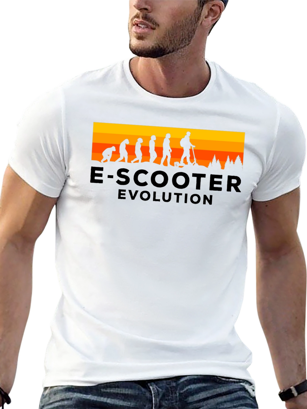 E-Scooter Evolution Black T-Shirt