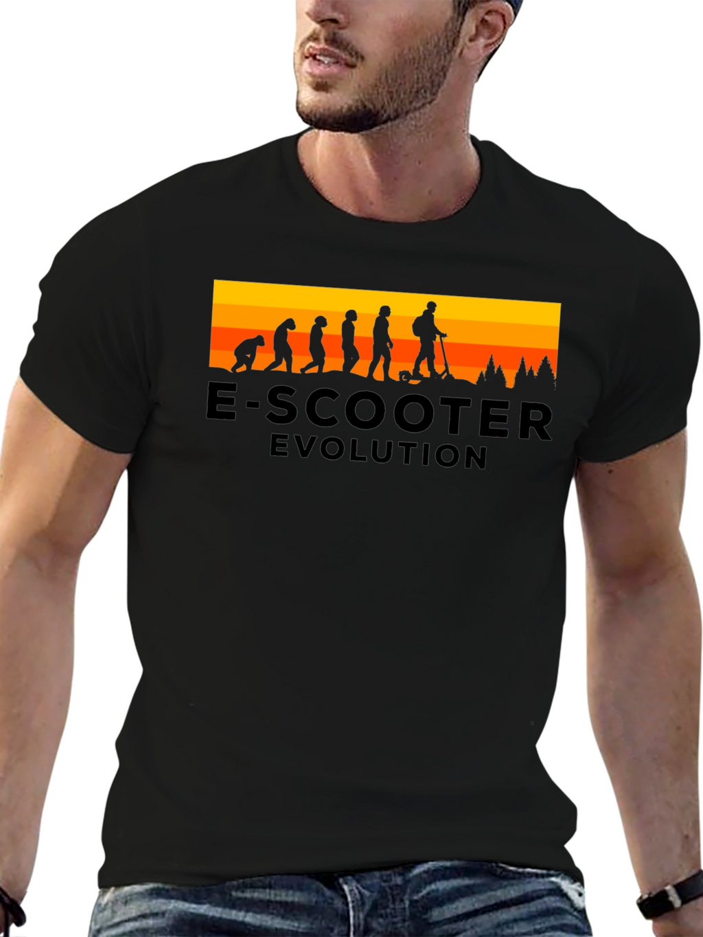 E-Scooter Evolution Black T-Shirt