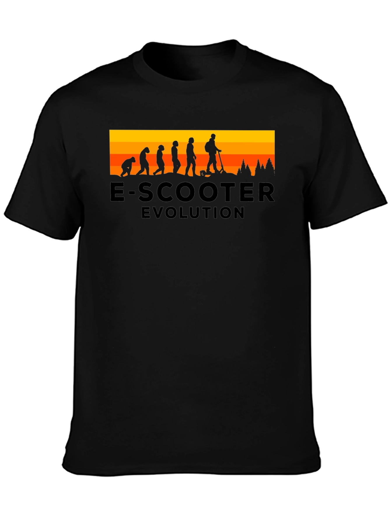 E-Scooter Evolution Black T-Shirt