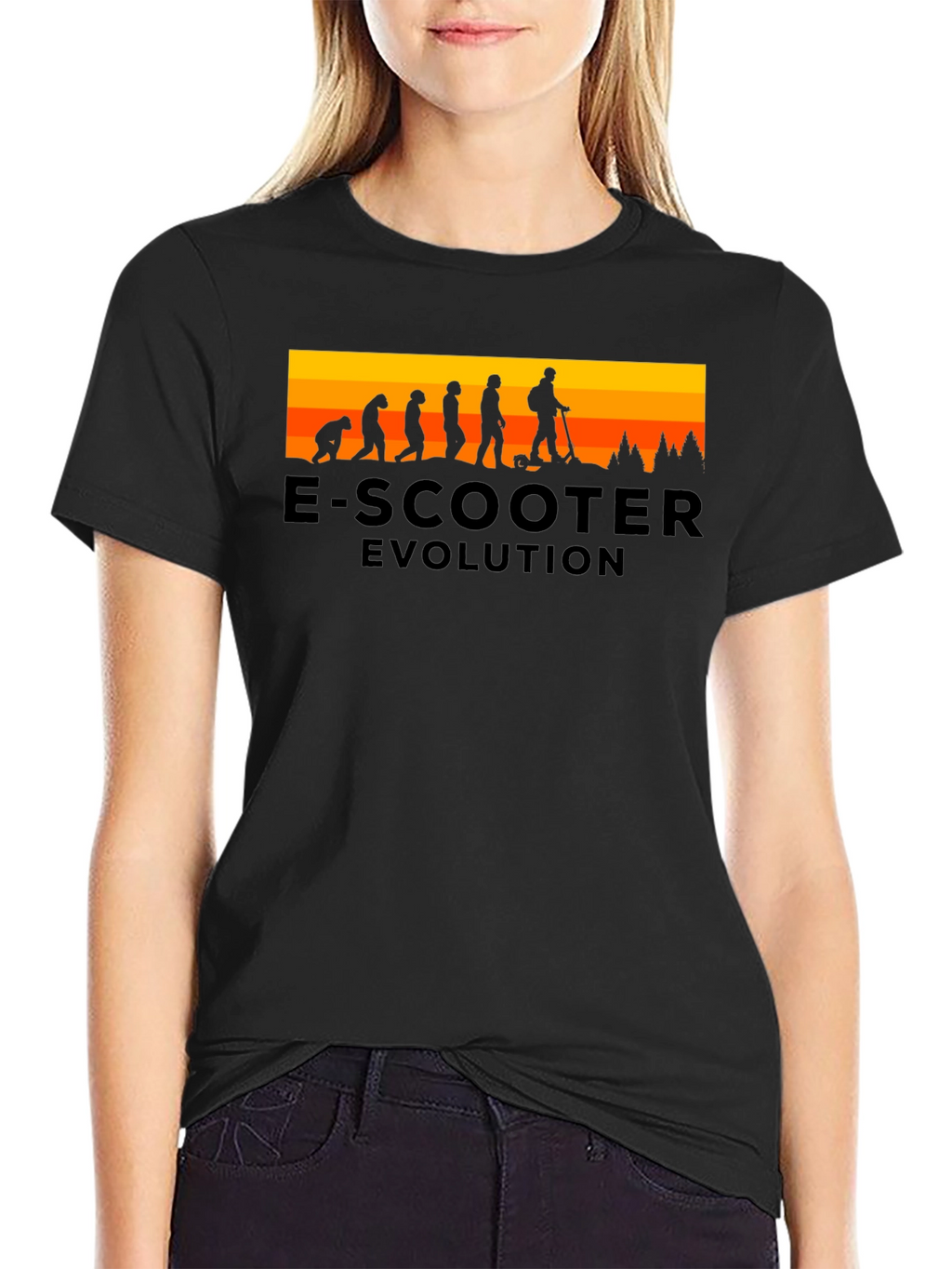 E-Scooter Evolution Black T-Shirt