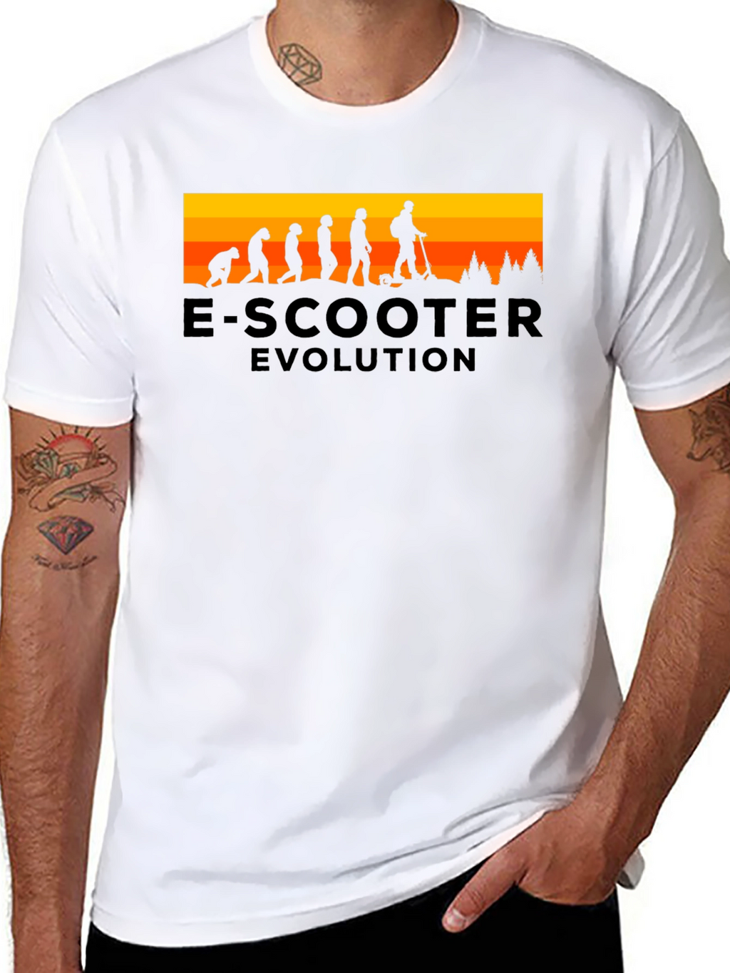 E-Scooter Evolution Black T-Shirt