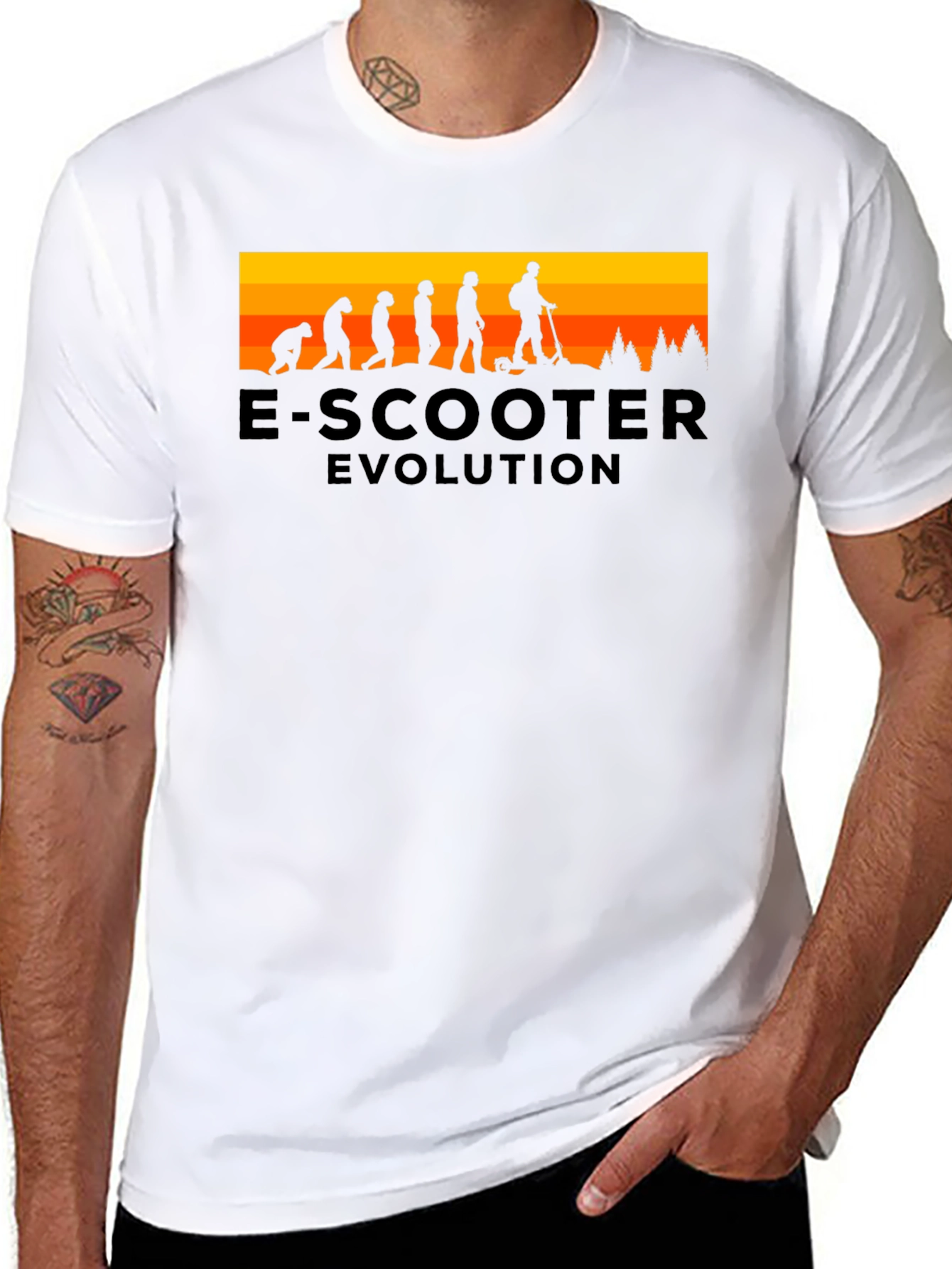 E-Scooter Evolution Black T-Shirt