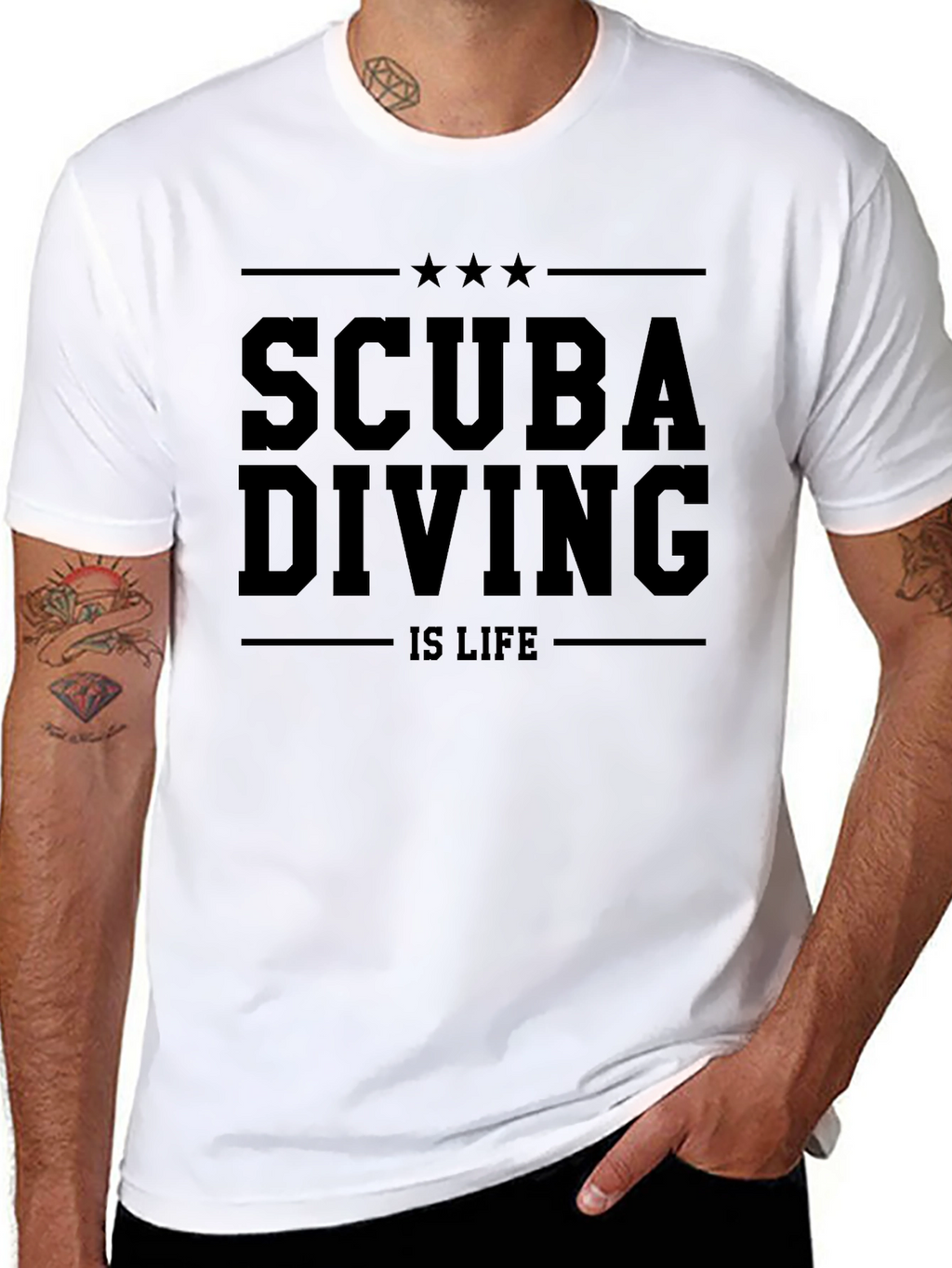Scuba Diving Is Life Black T-Shirt