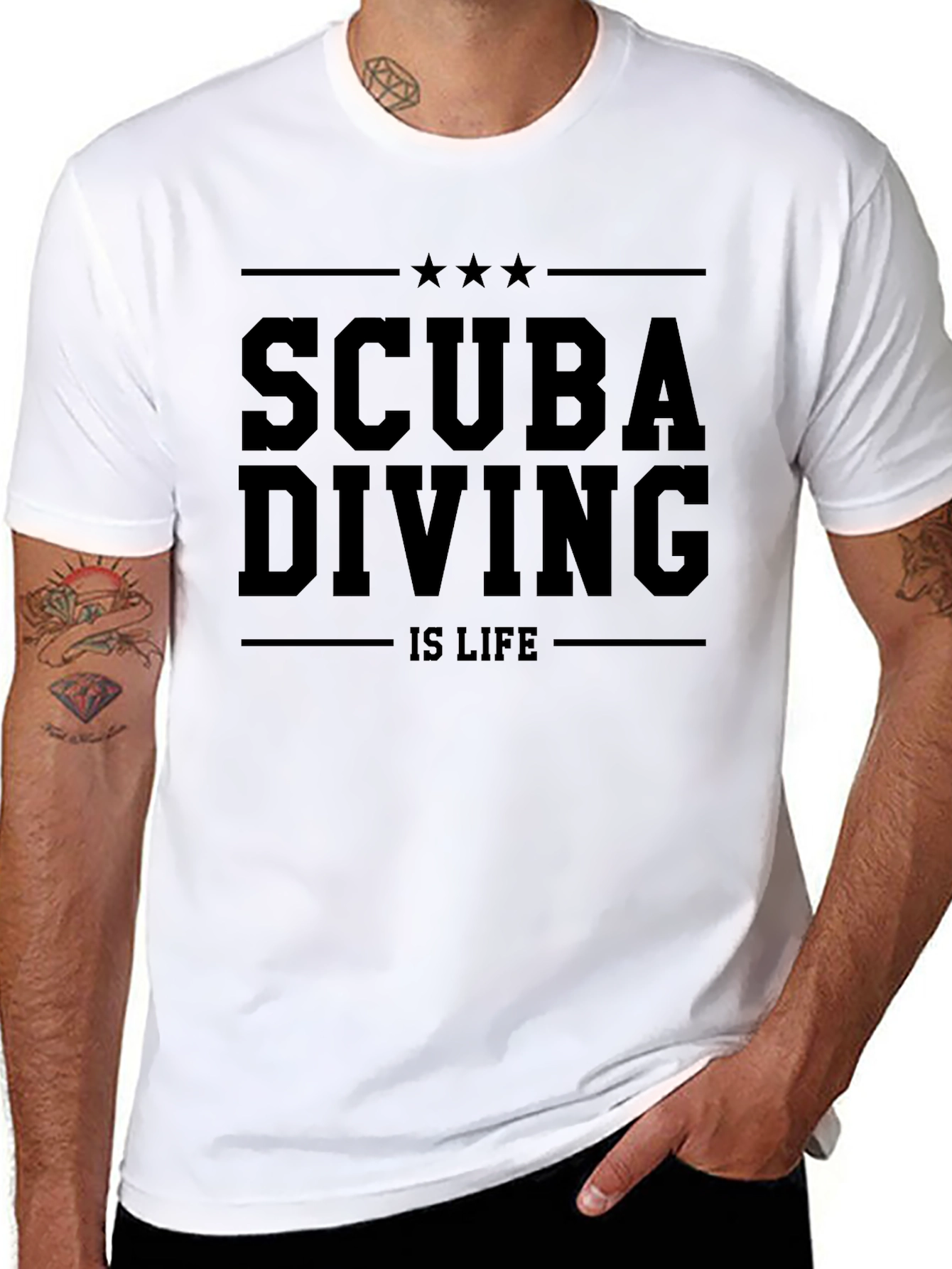 Scuba Diving Is Life Black T-Shirt