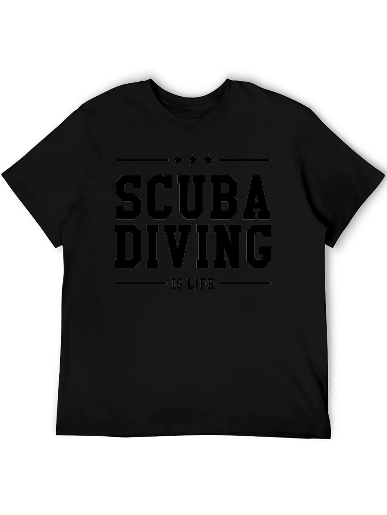Scuba Diving Is Life Black T-Shirt