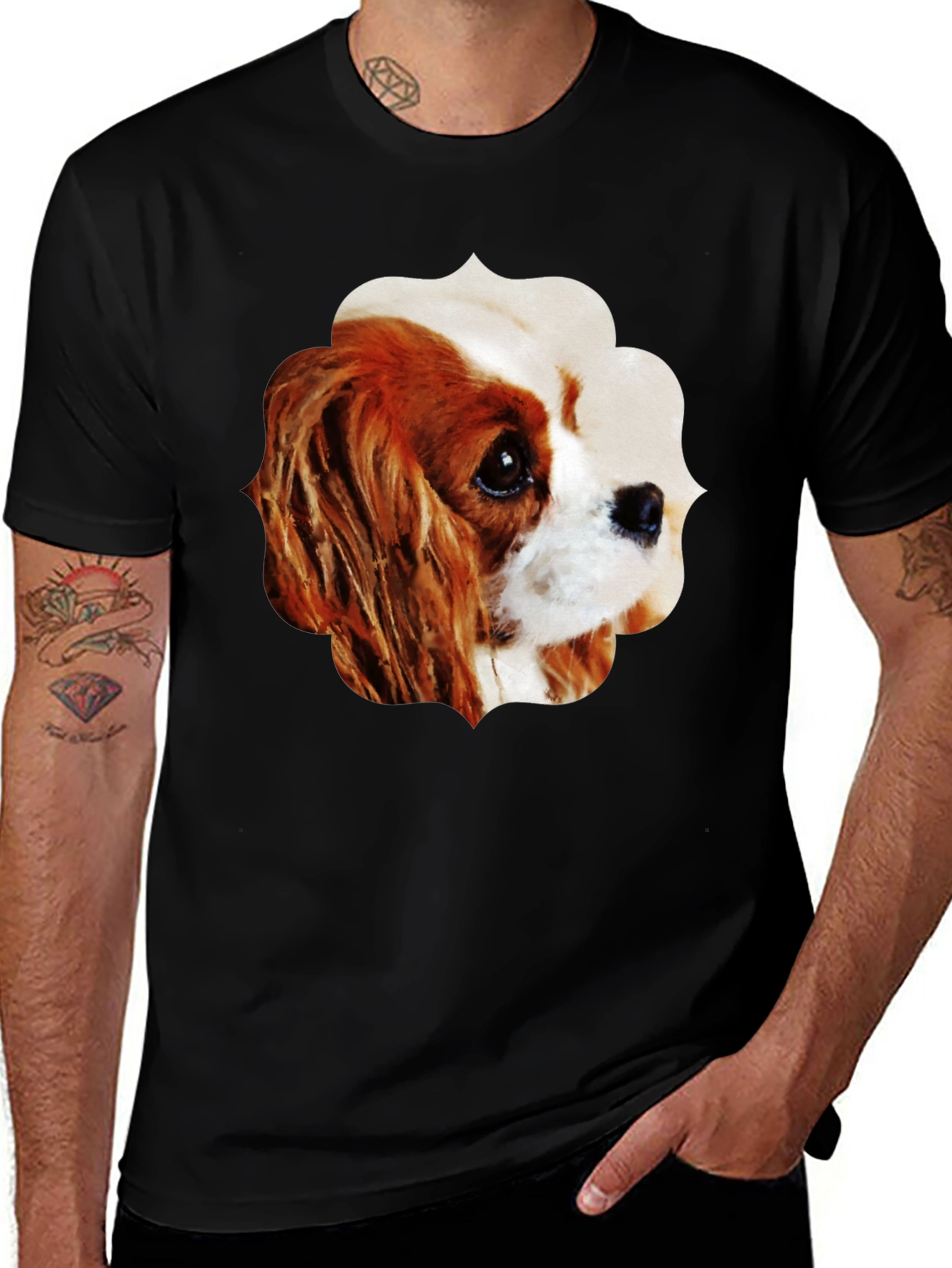 Dog Breed Graphic T-Shirt - Stylish Black Tee