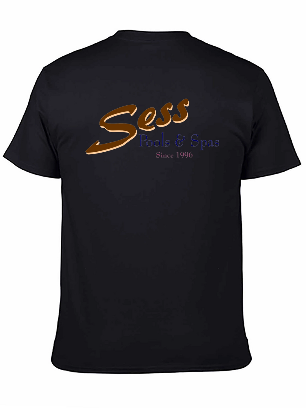 Sess Pools & Spa Black Graphic T-Shirt
