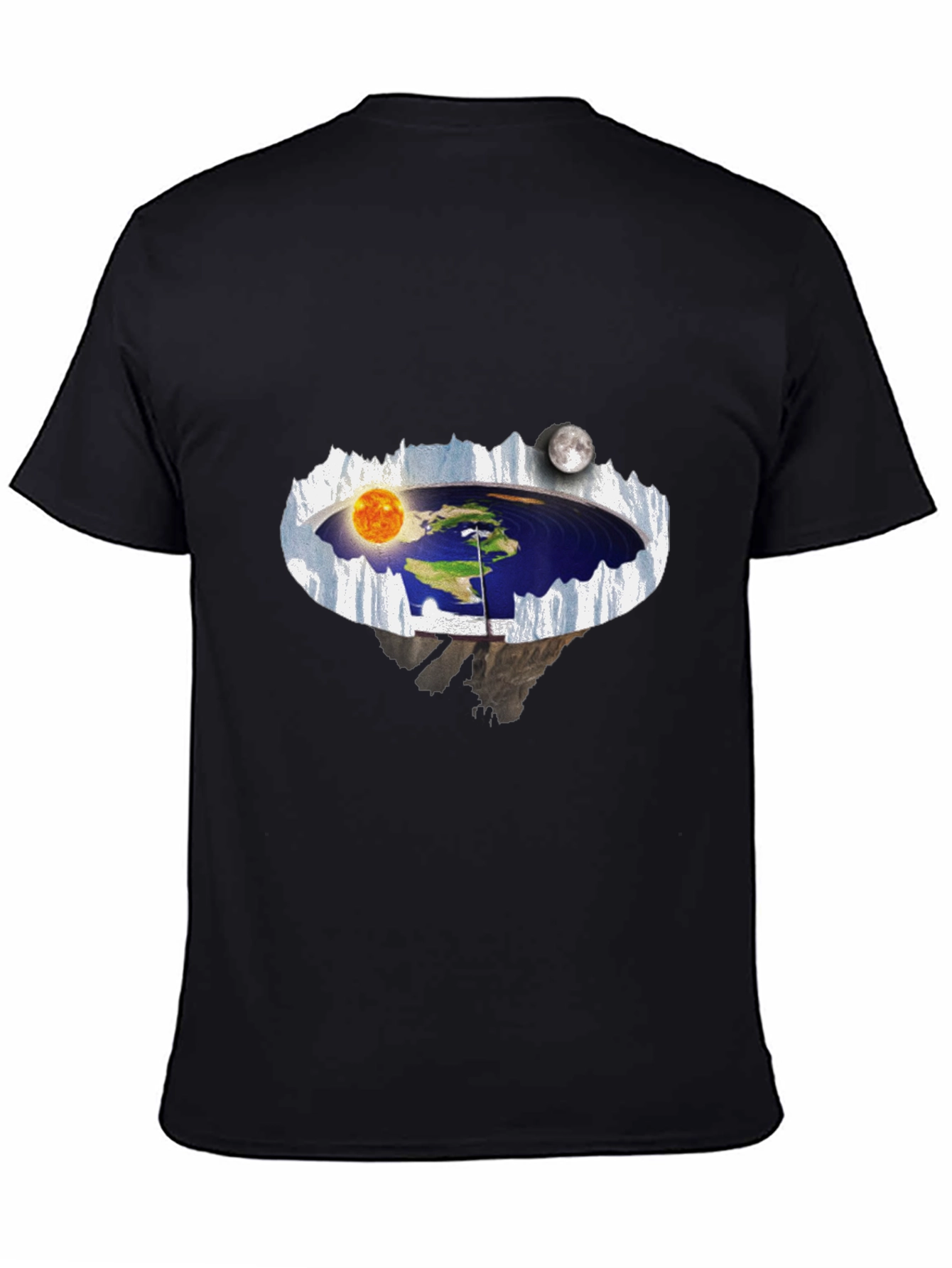 Flat Earth T-Shirt - Sun & Moon