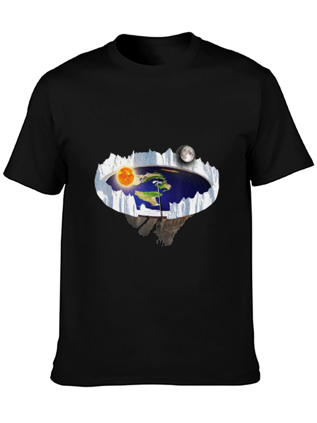 Flat Earth T-Shirt - Sun & Moon