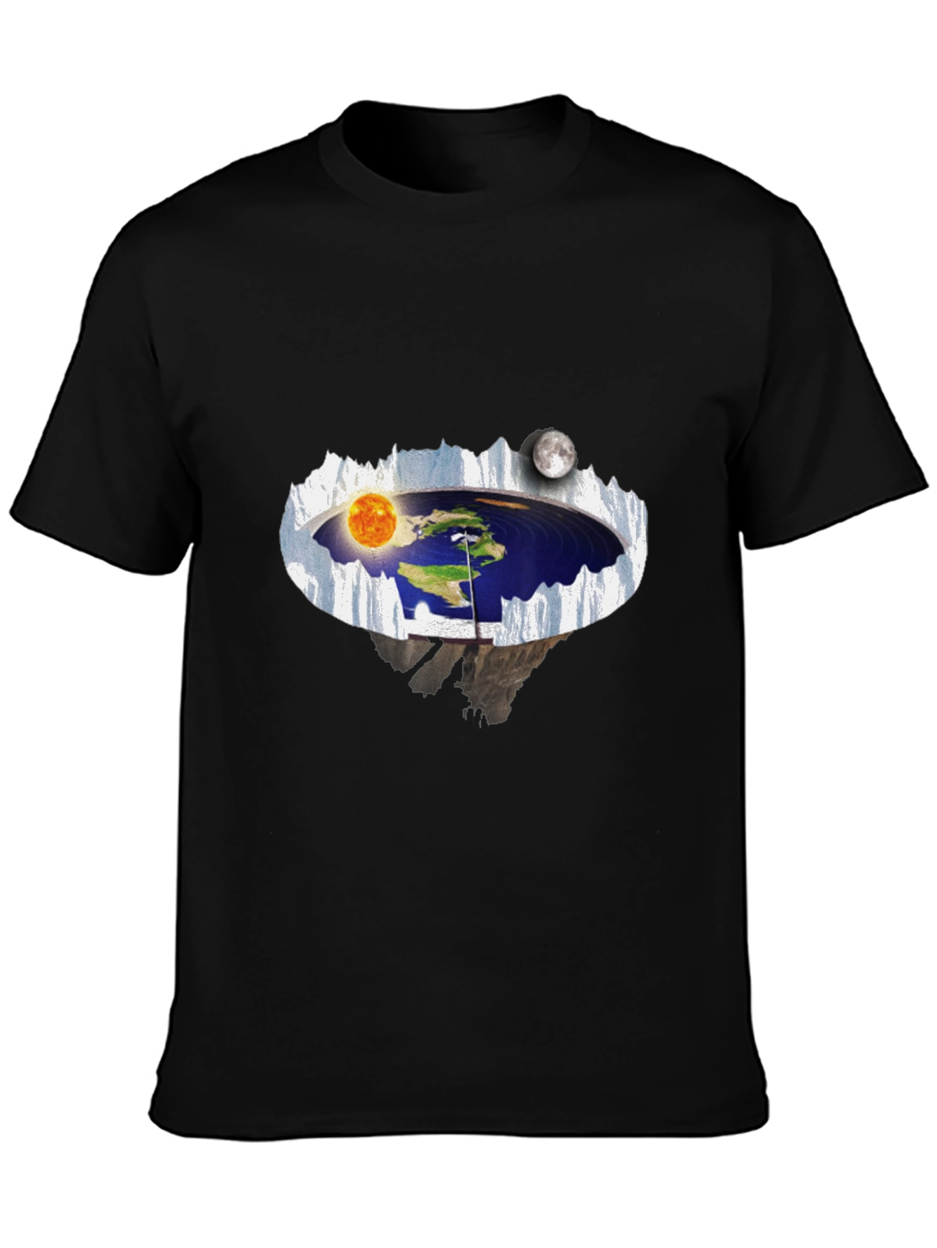 Flat Earth T-Shirt - Sun & Moon