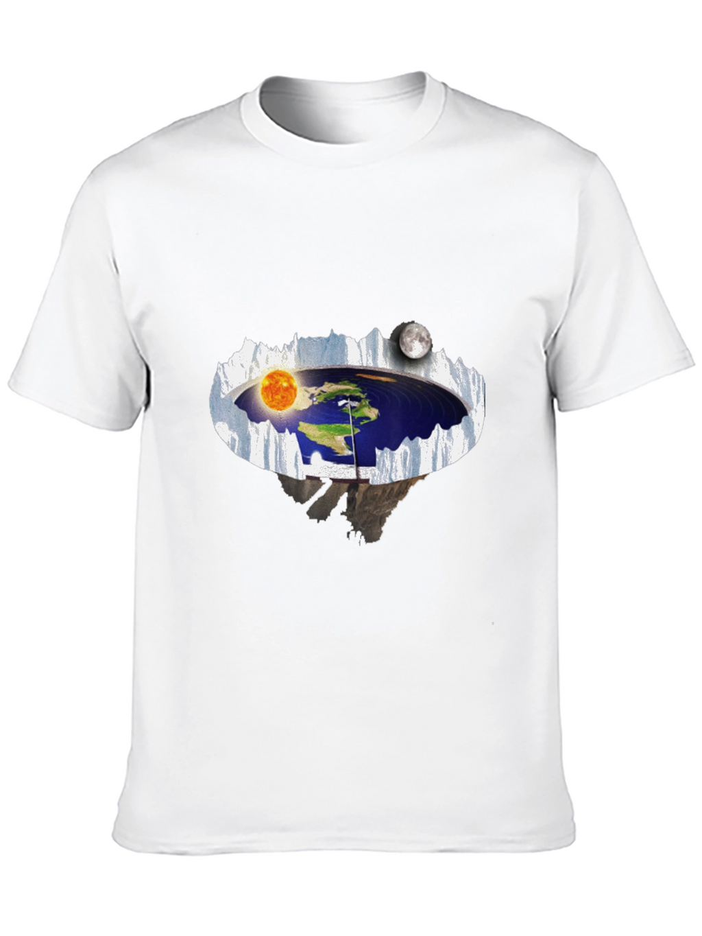 Flat Earth T-Shirt - Sun & Moon
