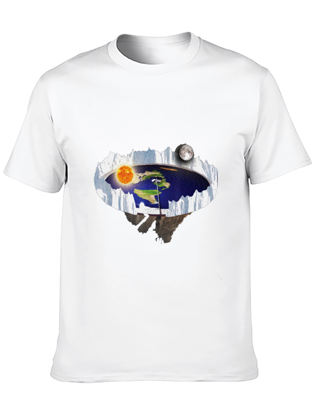 Flat Earth T-Shirt - Sun & Moon