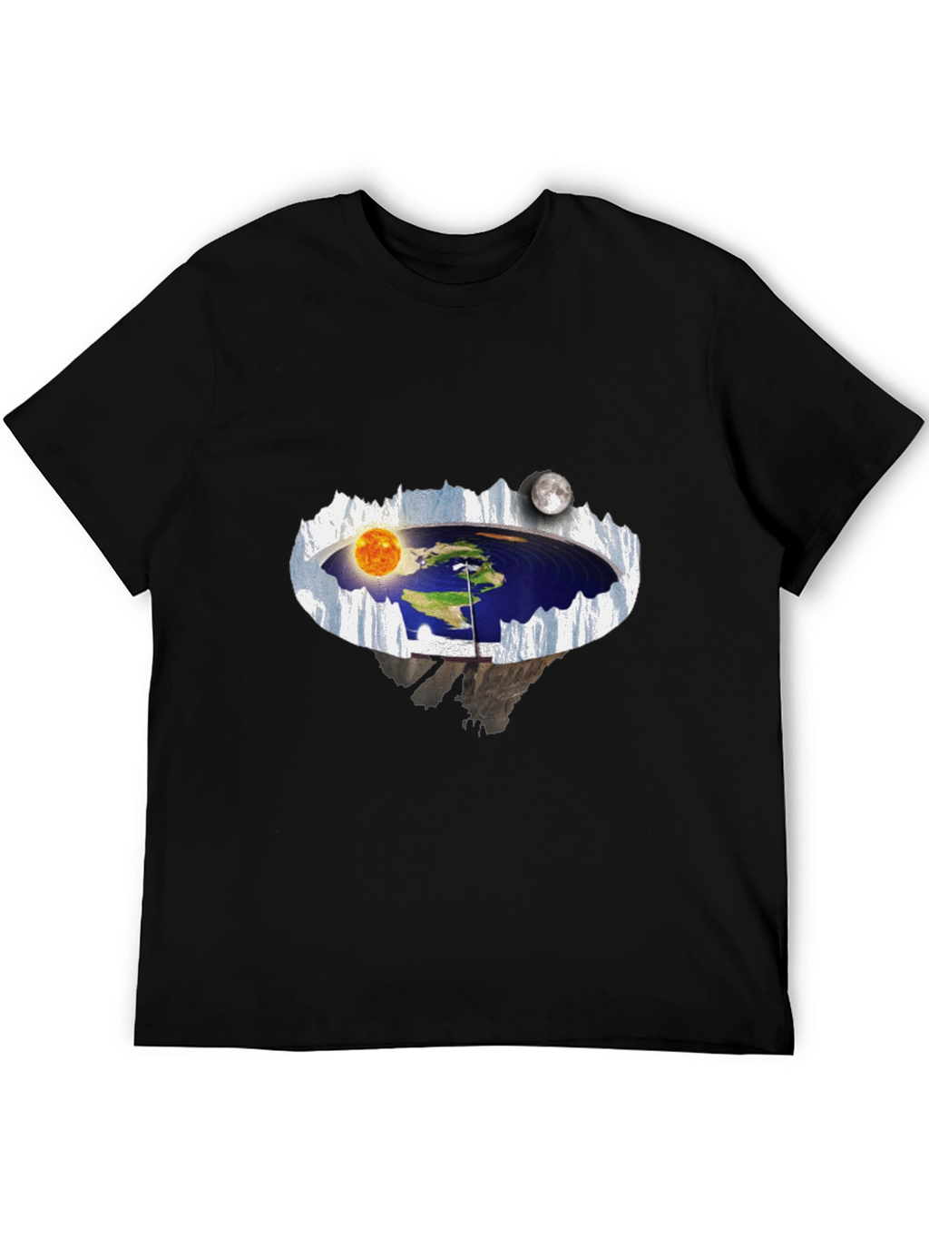 Flat Earth T-Shirt - Sun & Moon