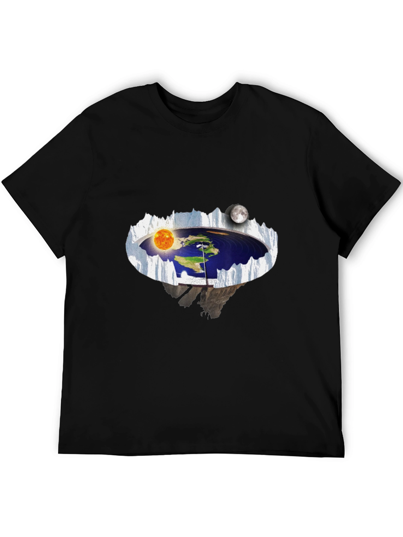Flat Earth T-Shirt - Sun & Moon