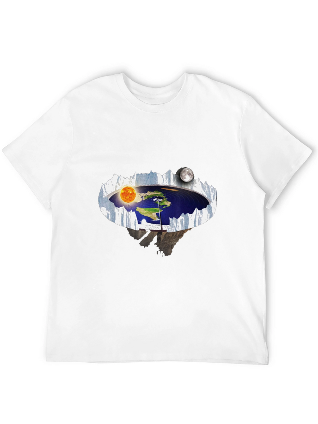 Flat Earth T-Shirt - Sun & Moon